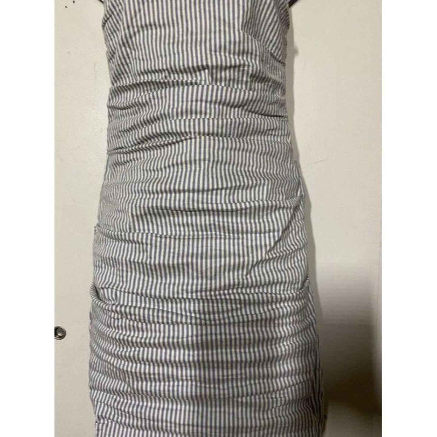 nicole miller new ruched linen striped msrp