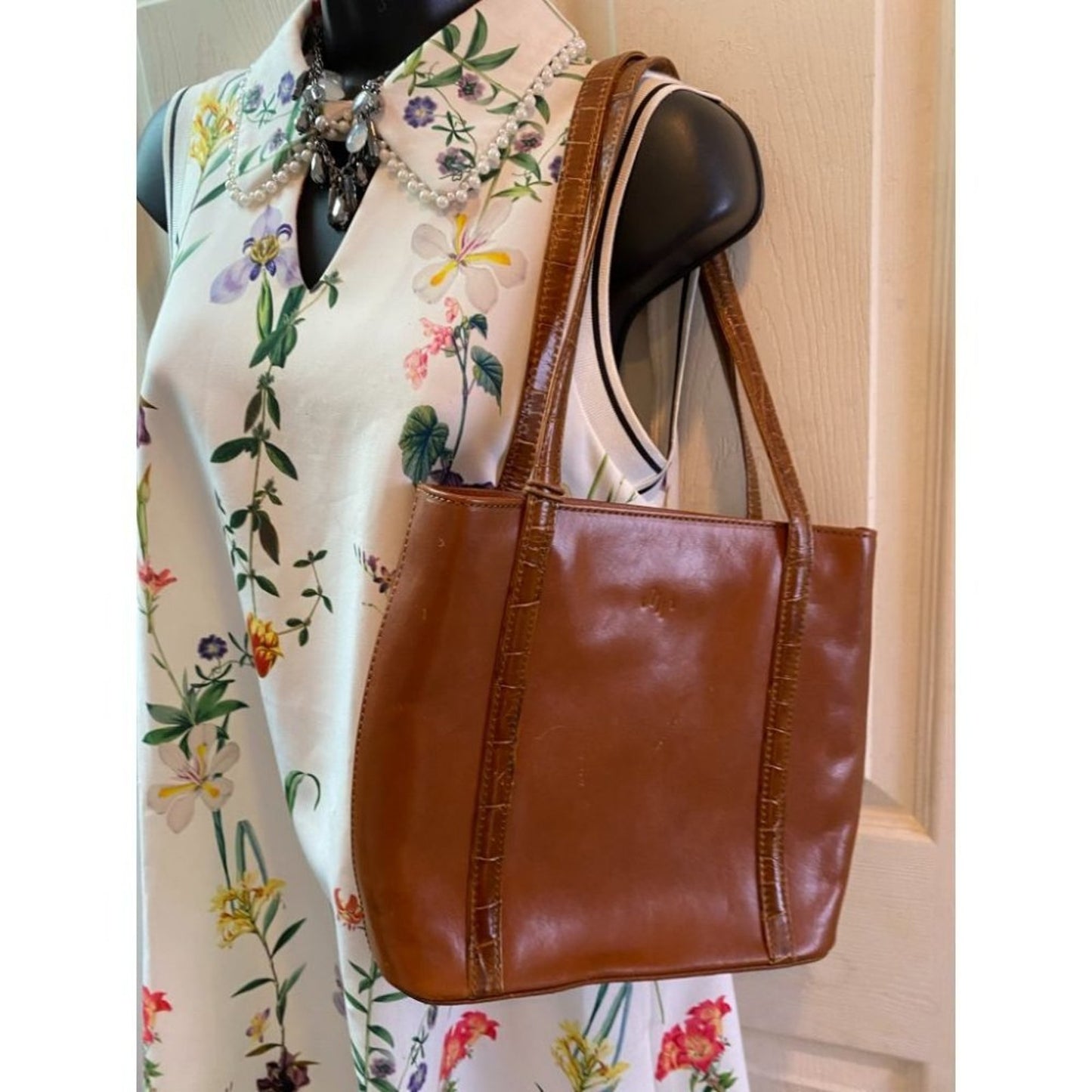 Monsac Brown Tote Mini Bag