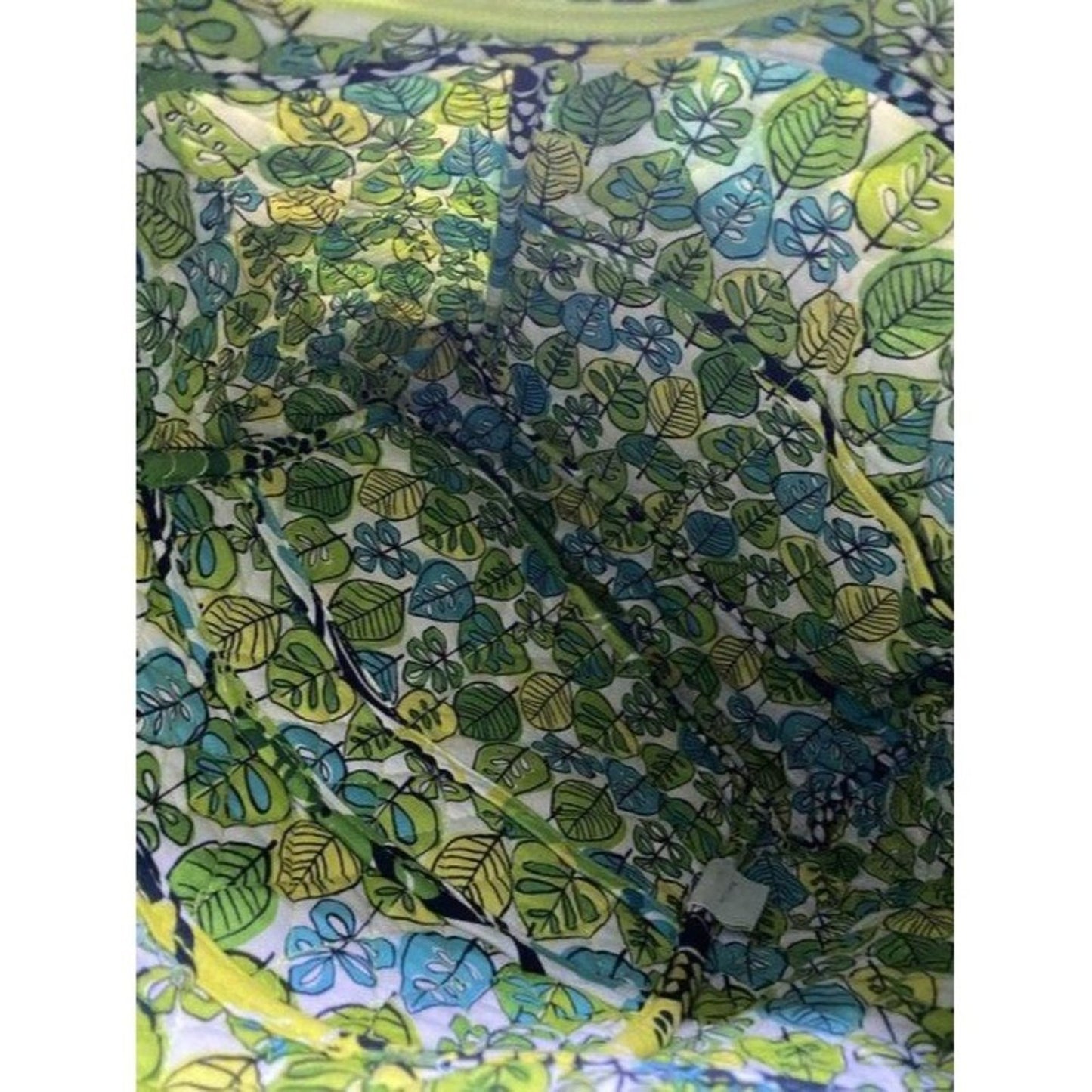 vera bradley bag quilted green blue white fabric t