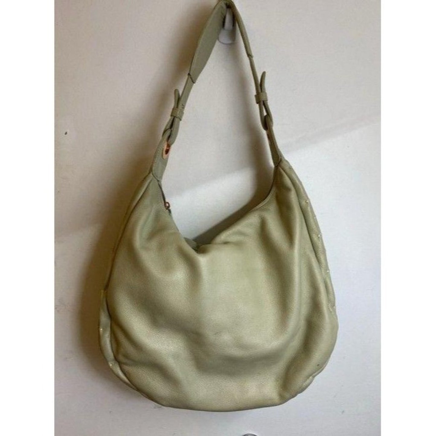 goldenbleu tote large cream leather shoulder bag