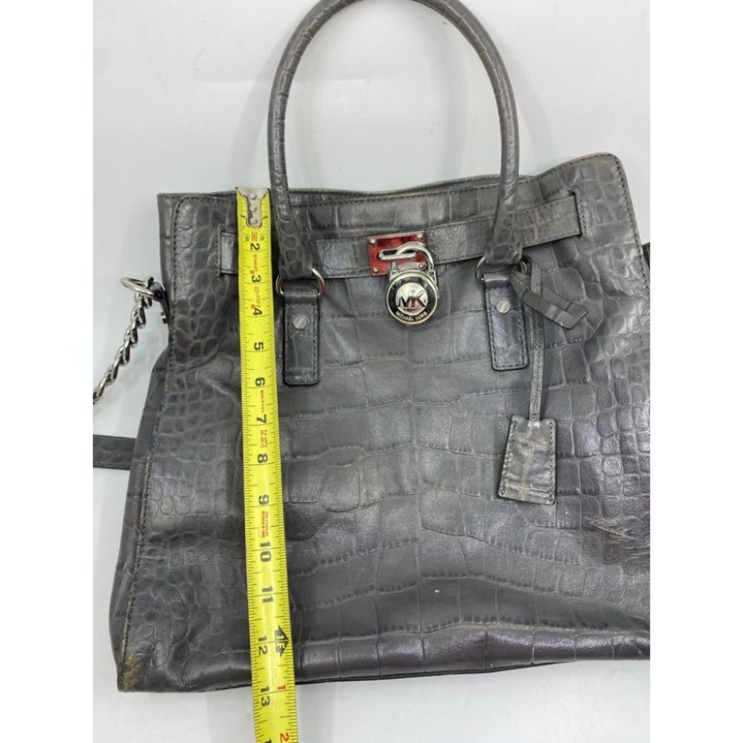 Michael Kors Leather Olive Black Hamilton Bag