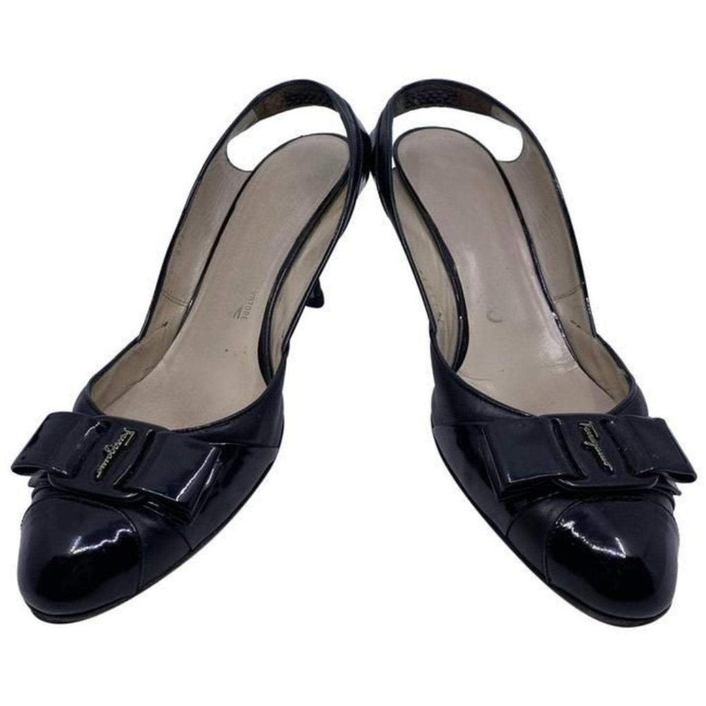 Salvatore Ferragamo Black Mara Bow Pumps Size Us