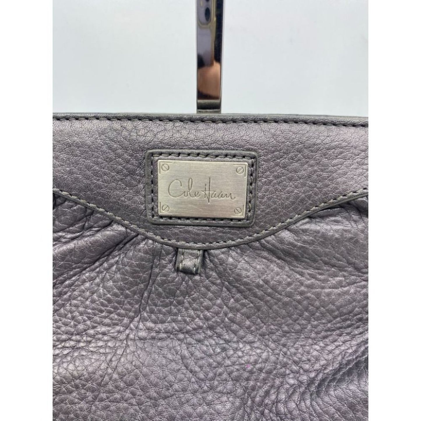Cole Haan Gray Leather Clutch