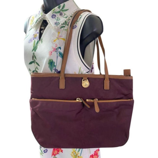 Michael Kors Purple Nylon Tote Bag