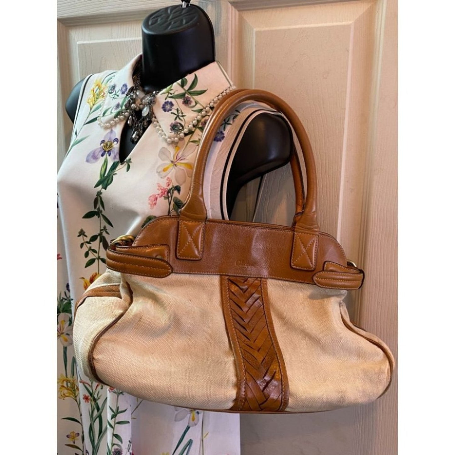 Cole Haan Cream Brown Mini Bag