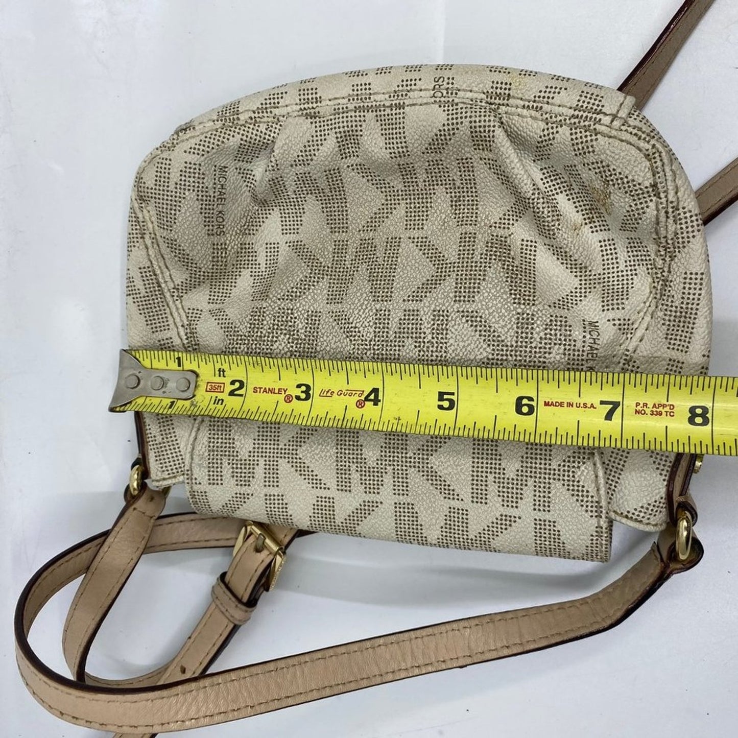 Michael Kors White Leather Crossbody Bag