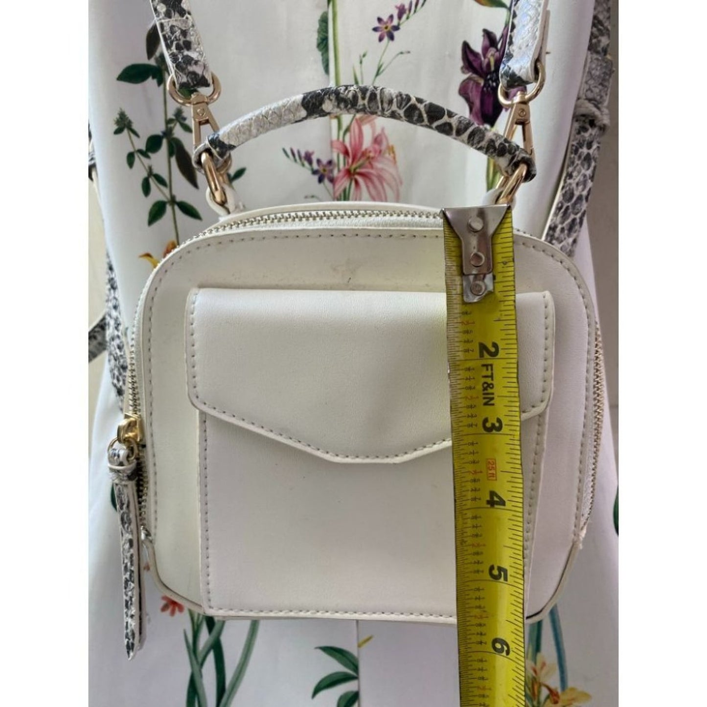 Free People Faux Leather White Back Pack