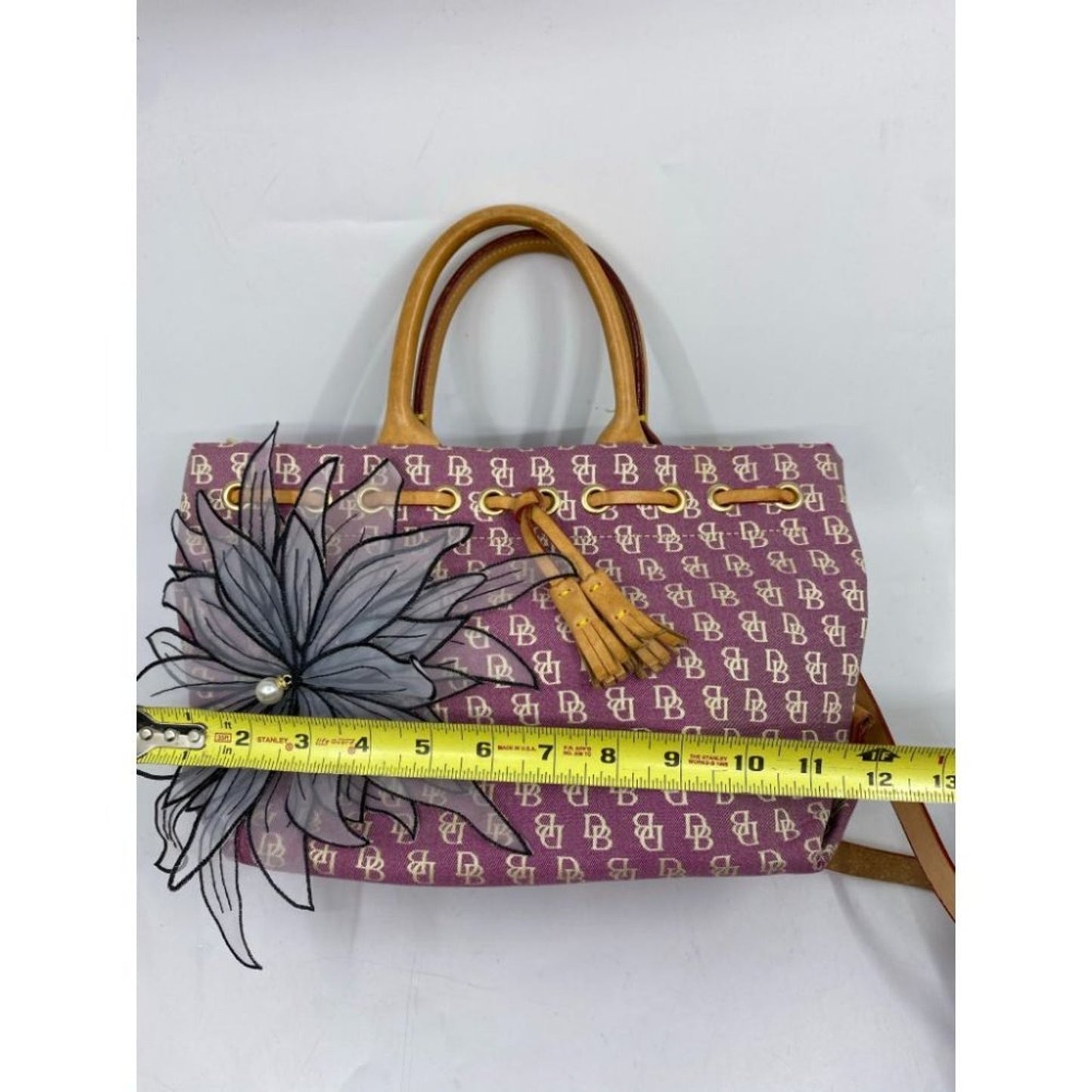 DOONEY & BOURKE Purple White Tan Tote Crossbodybag