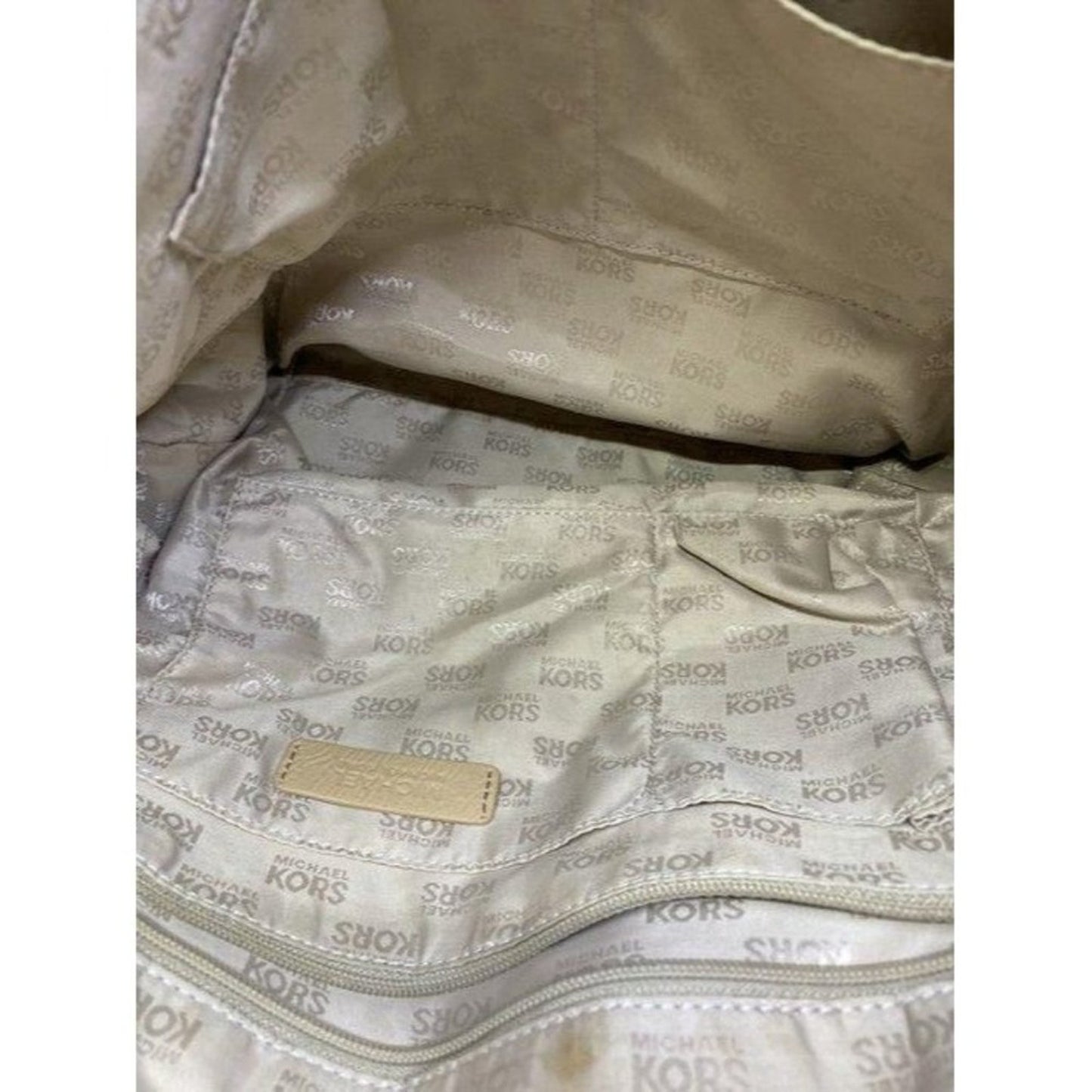 michael kors shopping tan patent leather tote