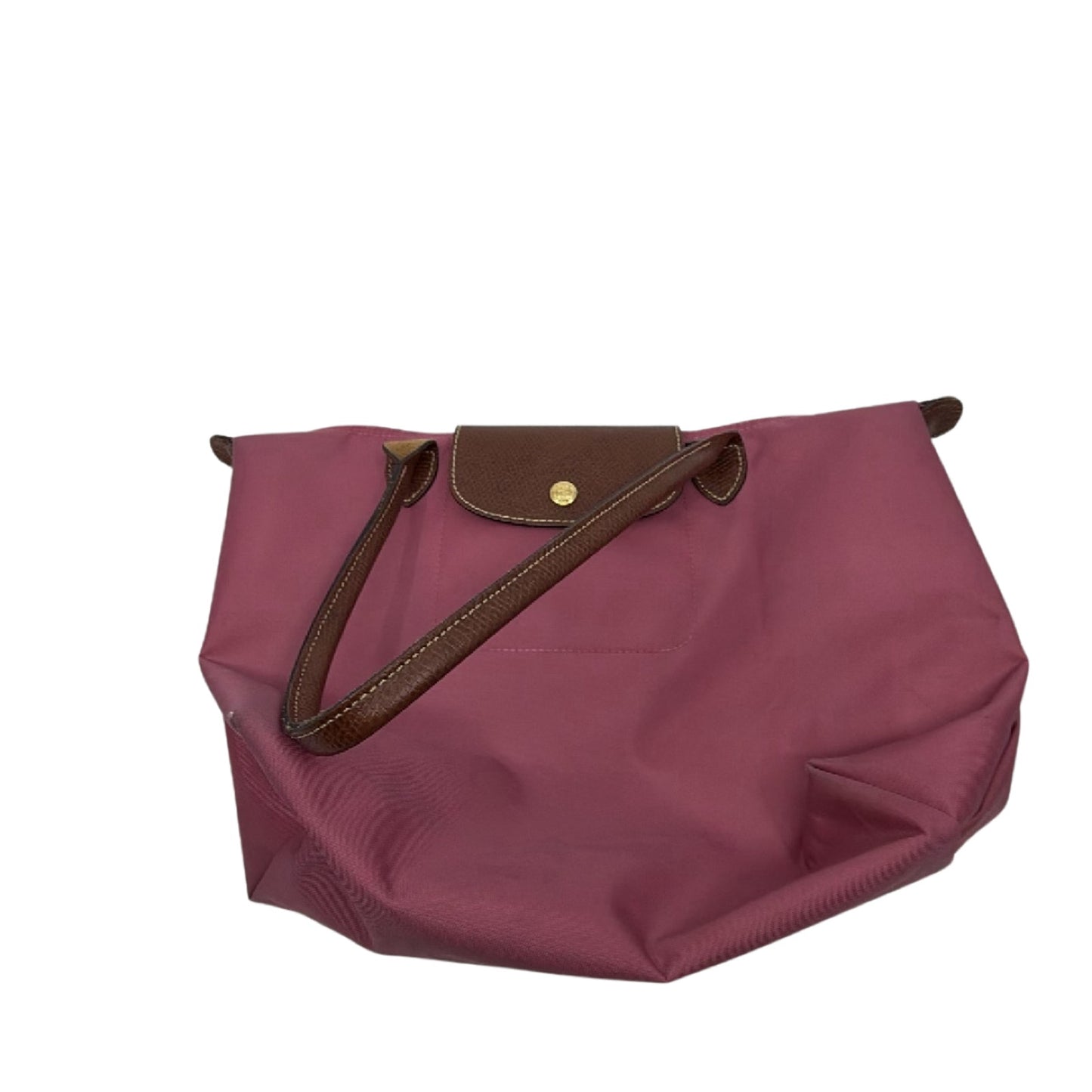 Longchamp Le Pliage Pink Nylon Leather Tote Bag