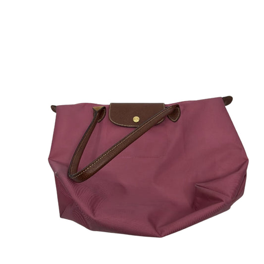 Longchamp Le Pliage Pink Nylon Leather Tote Bag