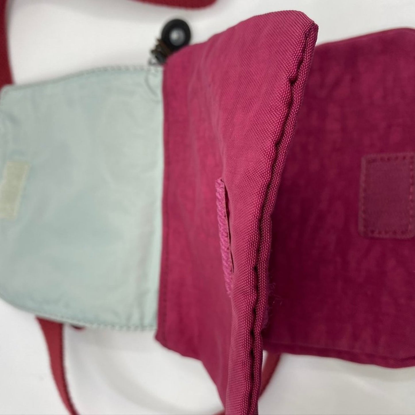 Kipling Maroon Nylon Mini Crossbody Bag
