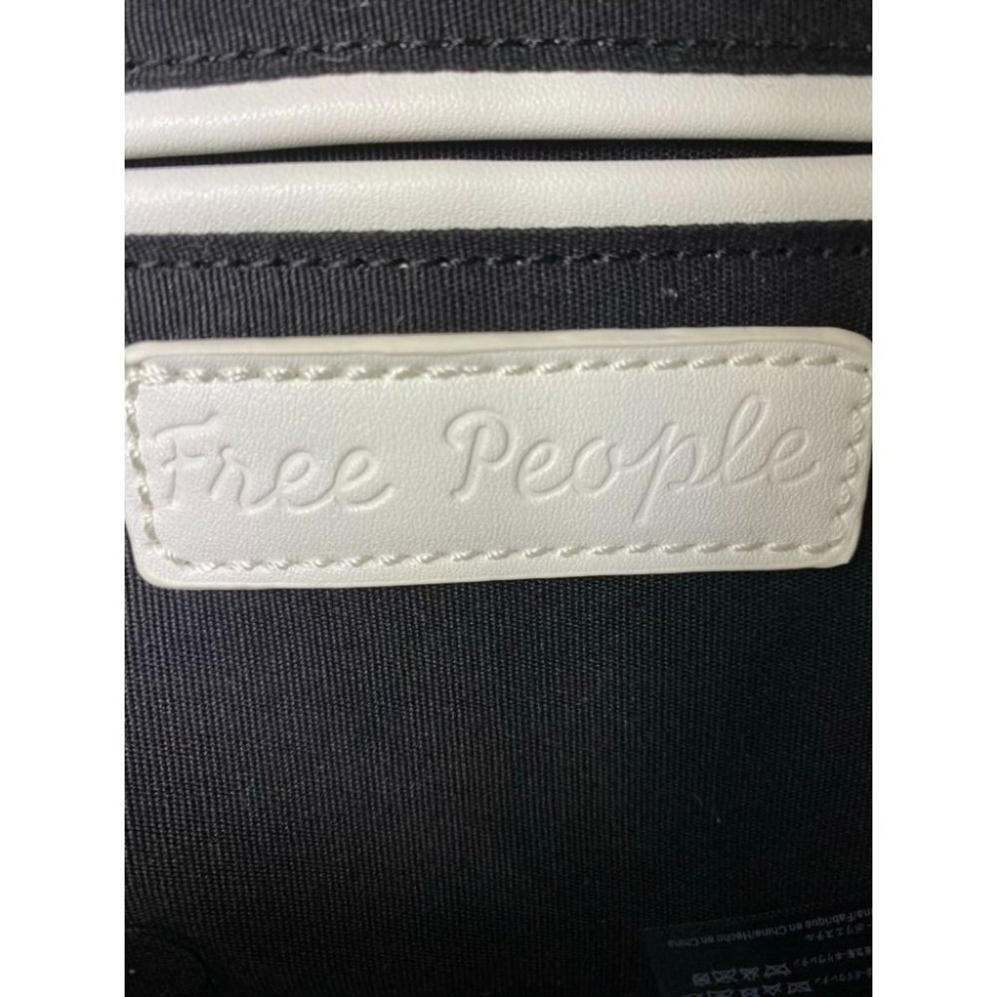 Free People Faux Leather White Back Pack