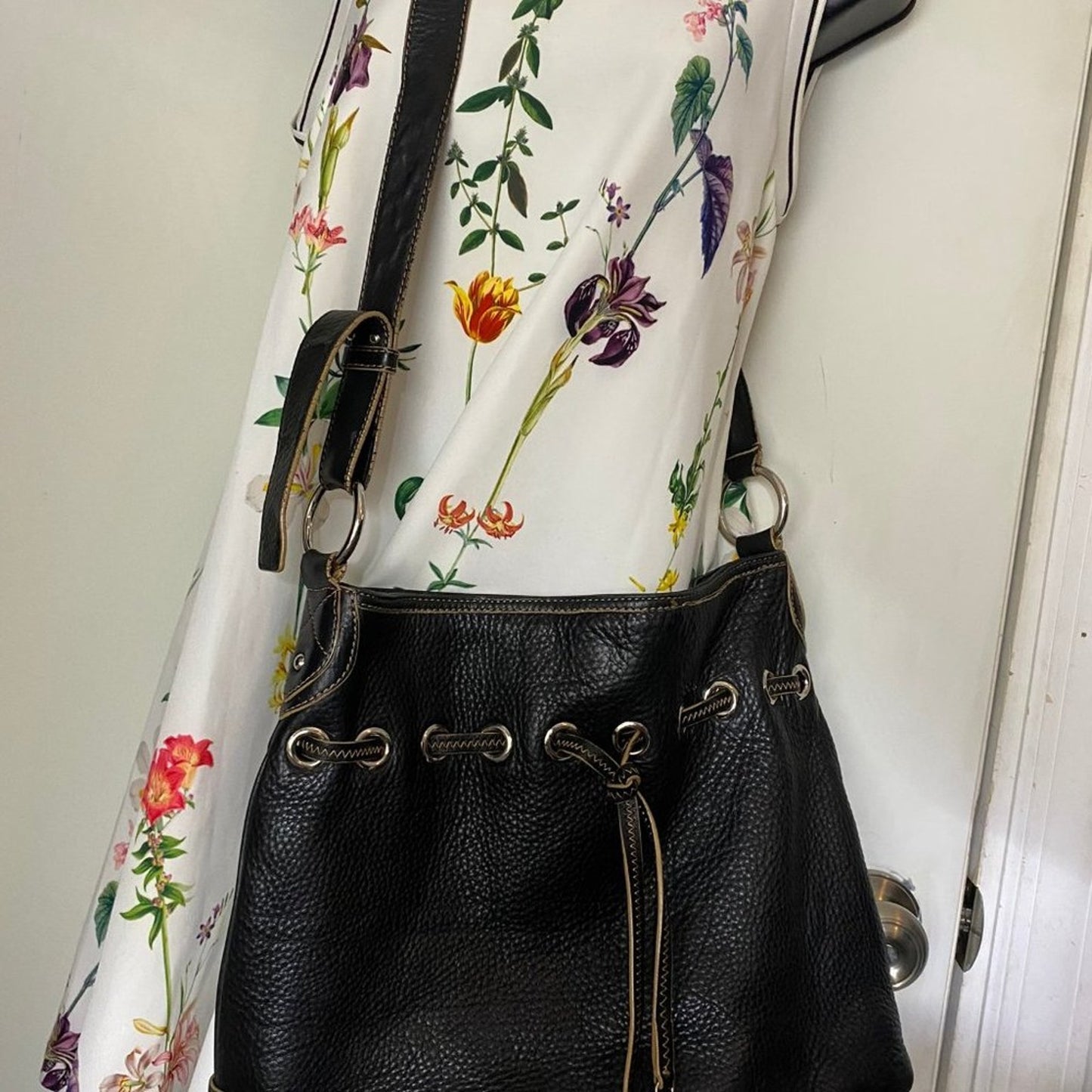 Cole Haan Black Leather Crossbody Bag