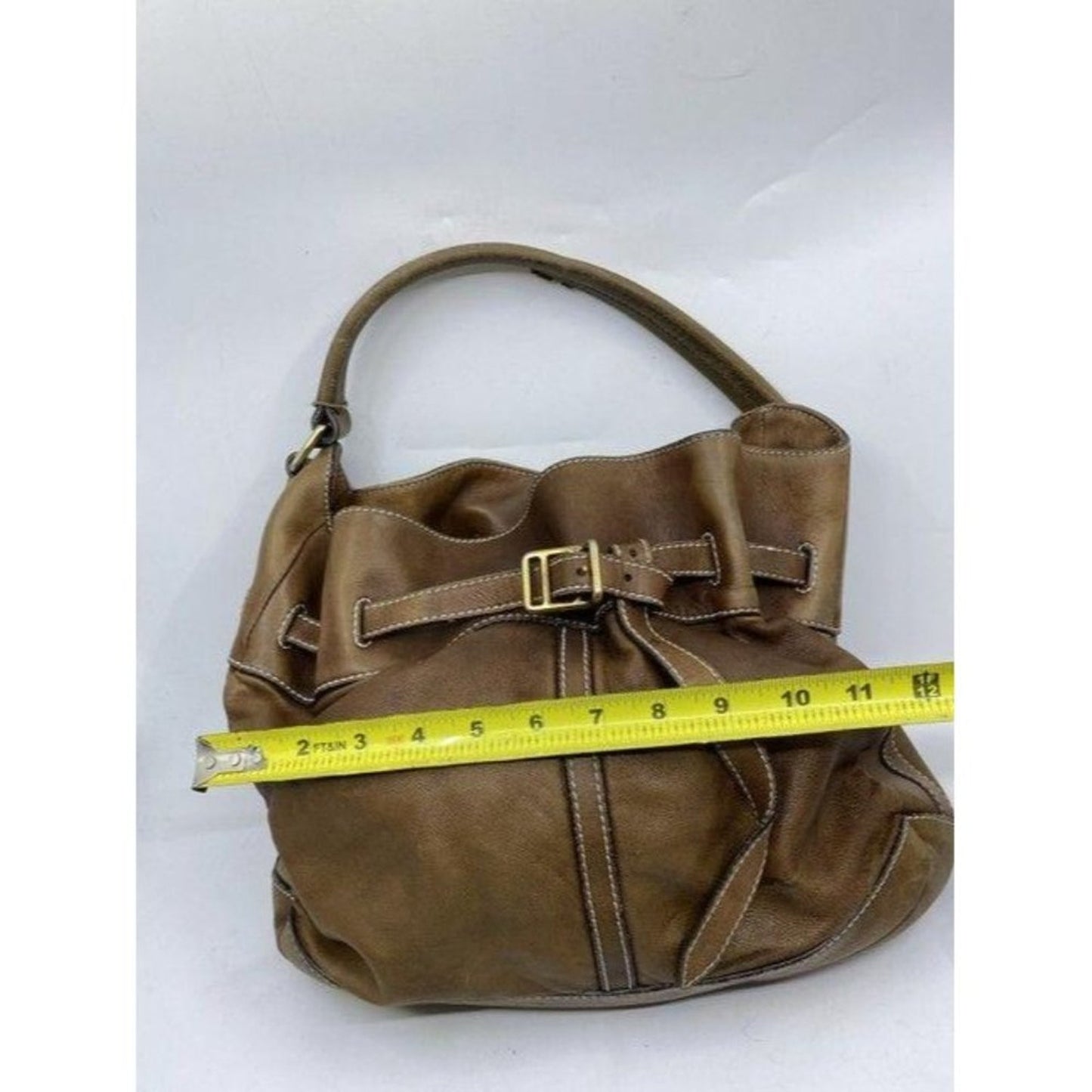burberry vintage classic brown leather hobo bag
