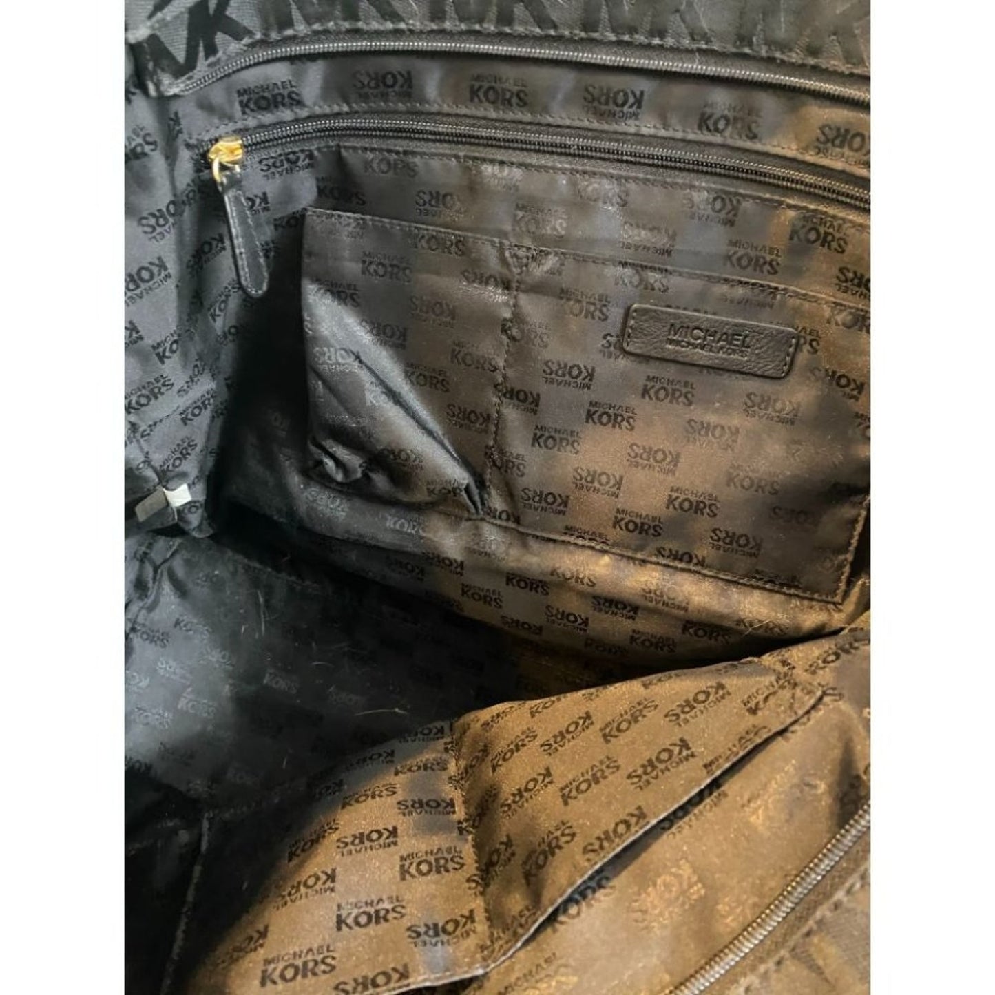 MICHAEL KORS XL All Over Logo Fabric Night Bag