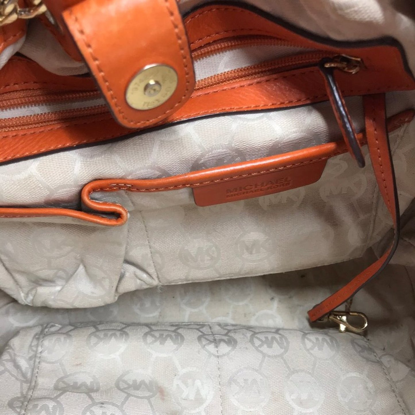 Michael Kors Tan Brown Large Woven Straw Bag