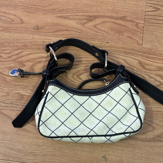 Dooney & Bourke Black and Cream Shoulder Bag