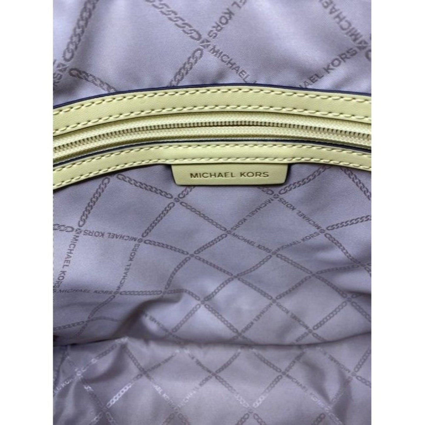 Michael Kors East West New Jet Set Top Zip Tote Buttercup Saffiano Leath…