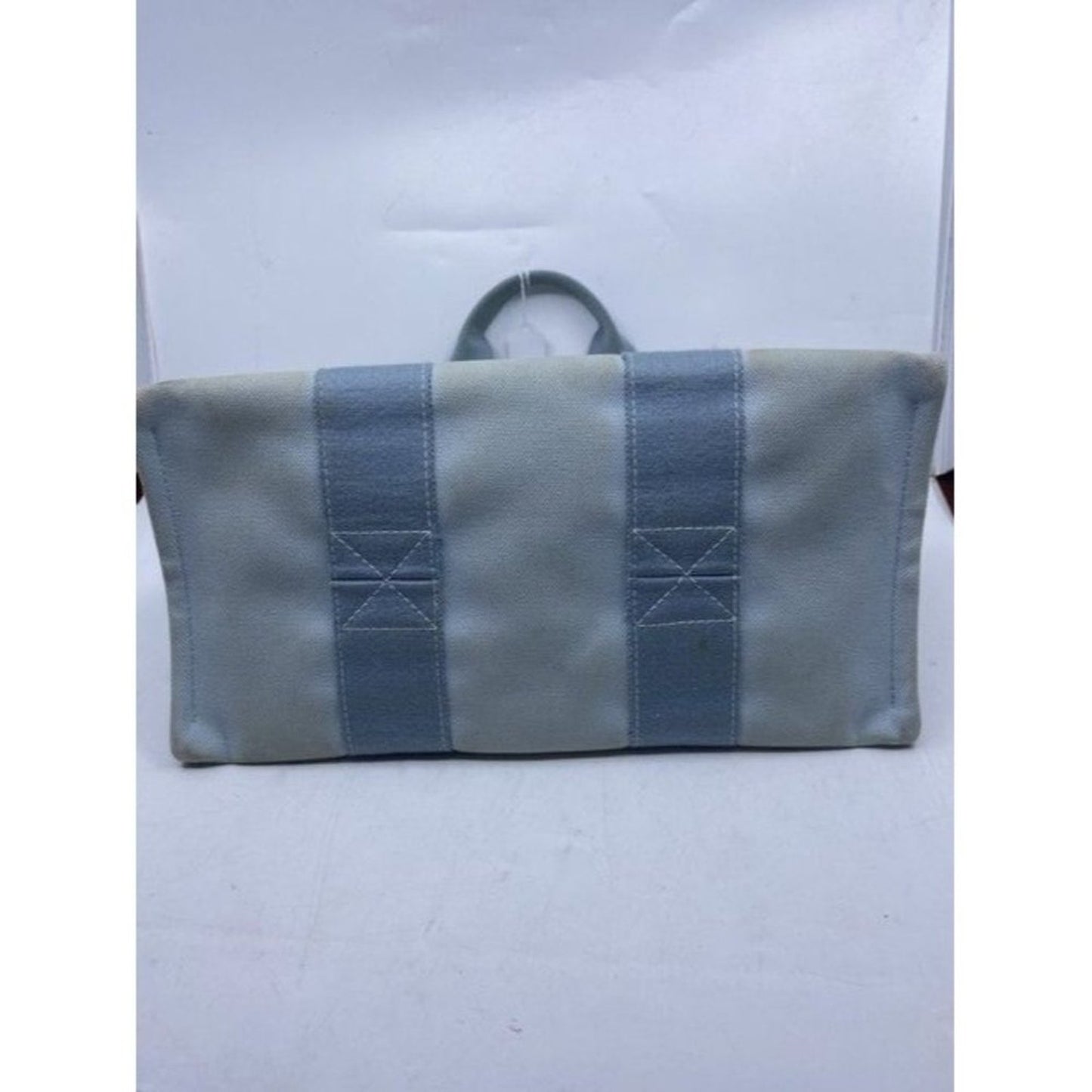 Hermes Deauville Toile Plage Mm Blue Cotton Tote
