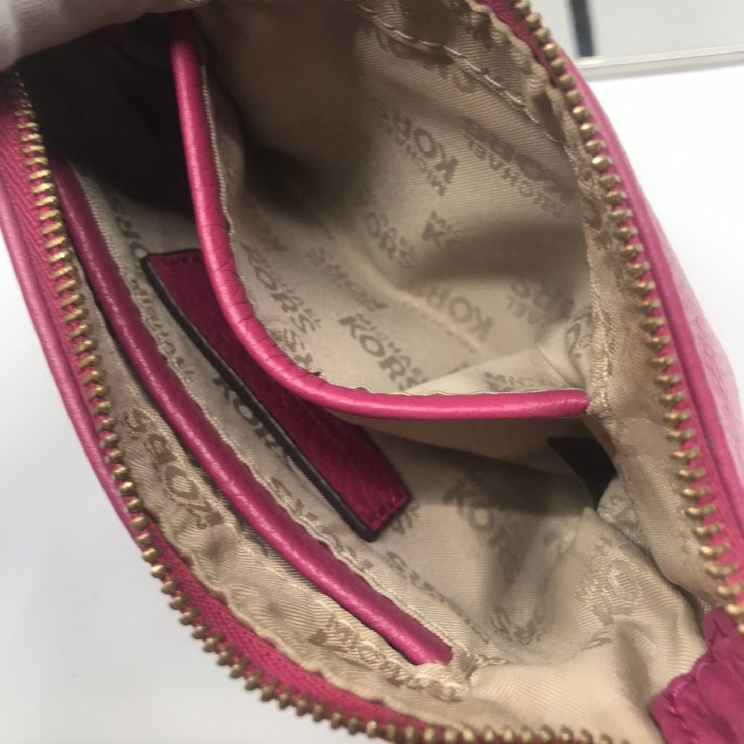 Michael Kors Leather Purple Wristlet