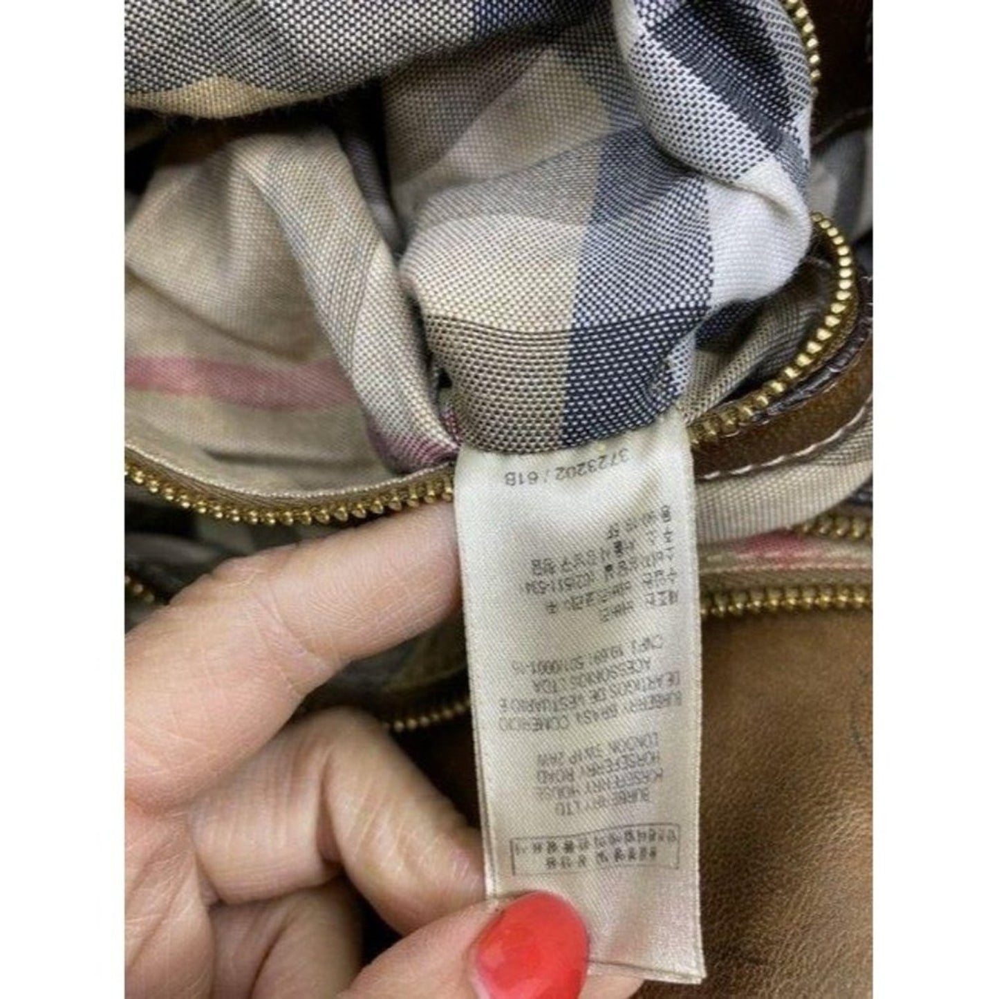 burberry vintage classic brown leather hobo bag