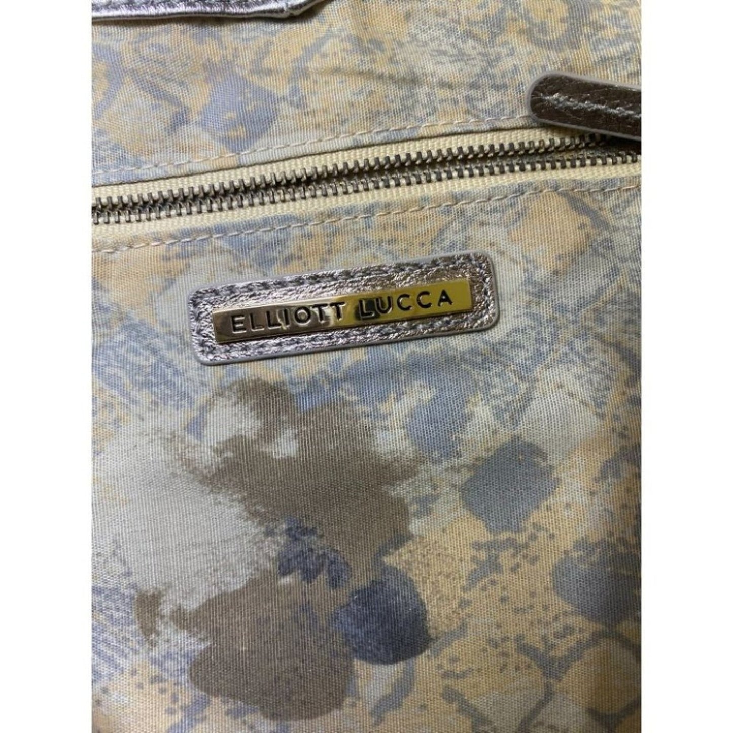 Elliott Lucca Silver Large Leather Shoulder Bag