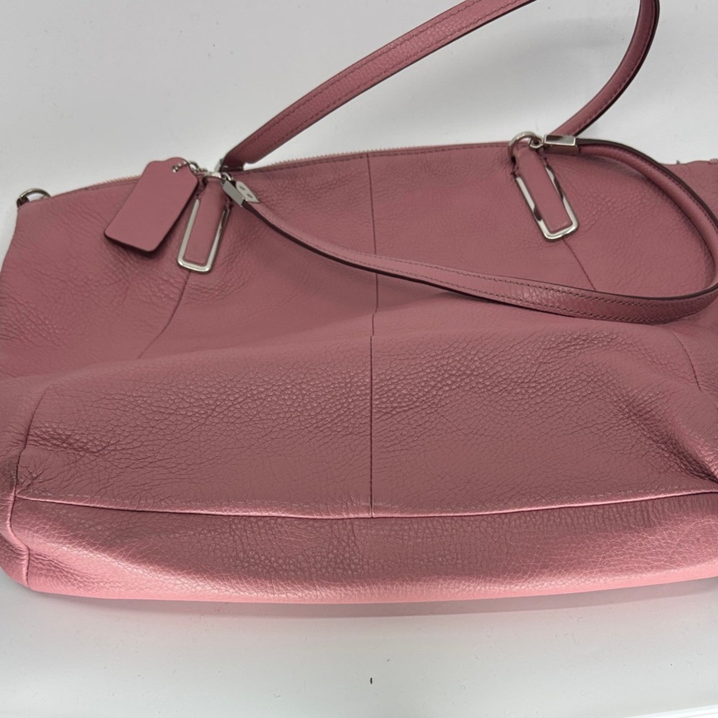 Coach Dusty Rose Leather Shoulder Bag