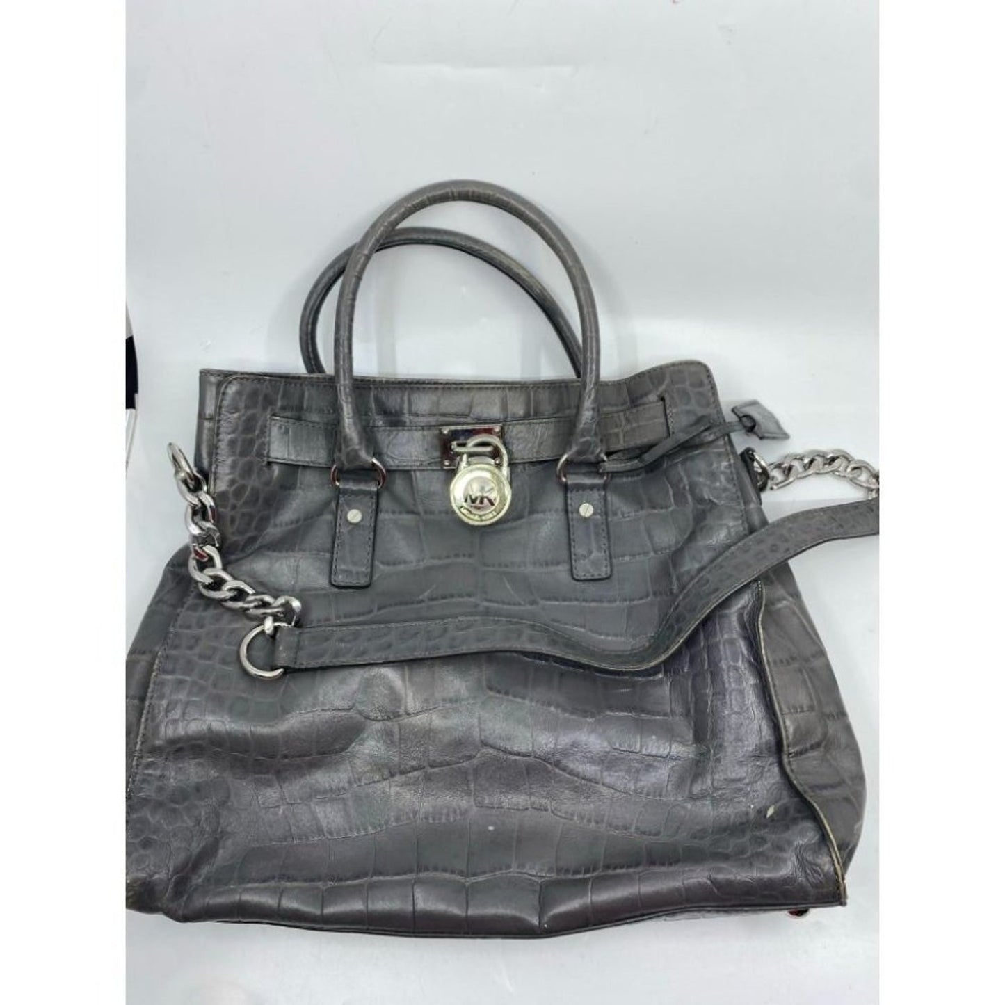 Michael Kors Leather Olive Black Hamilton Bag