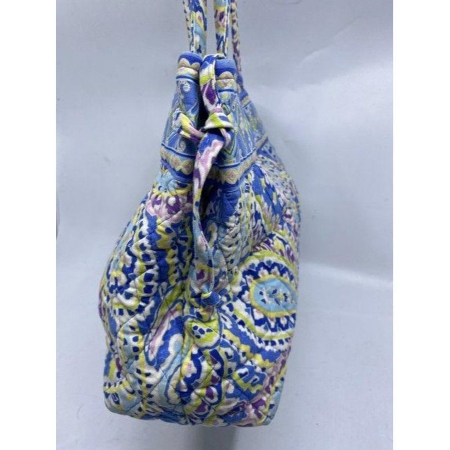 Vera Bradley Large Quilted Blue Purple Yellow Whit