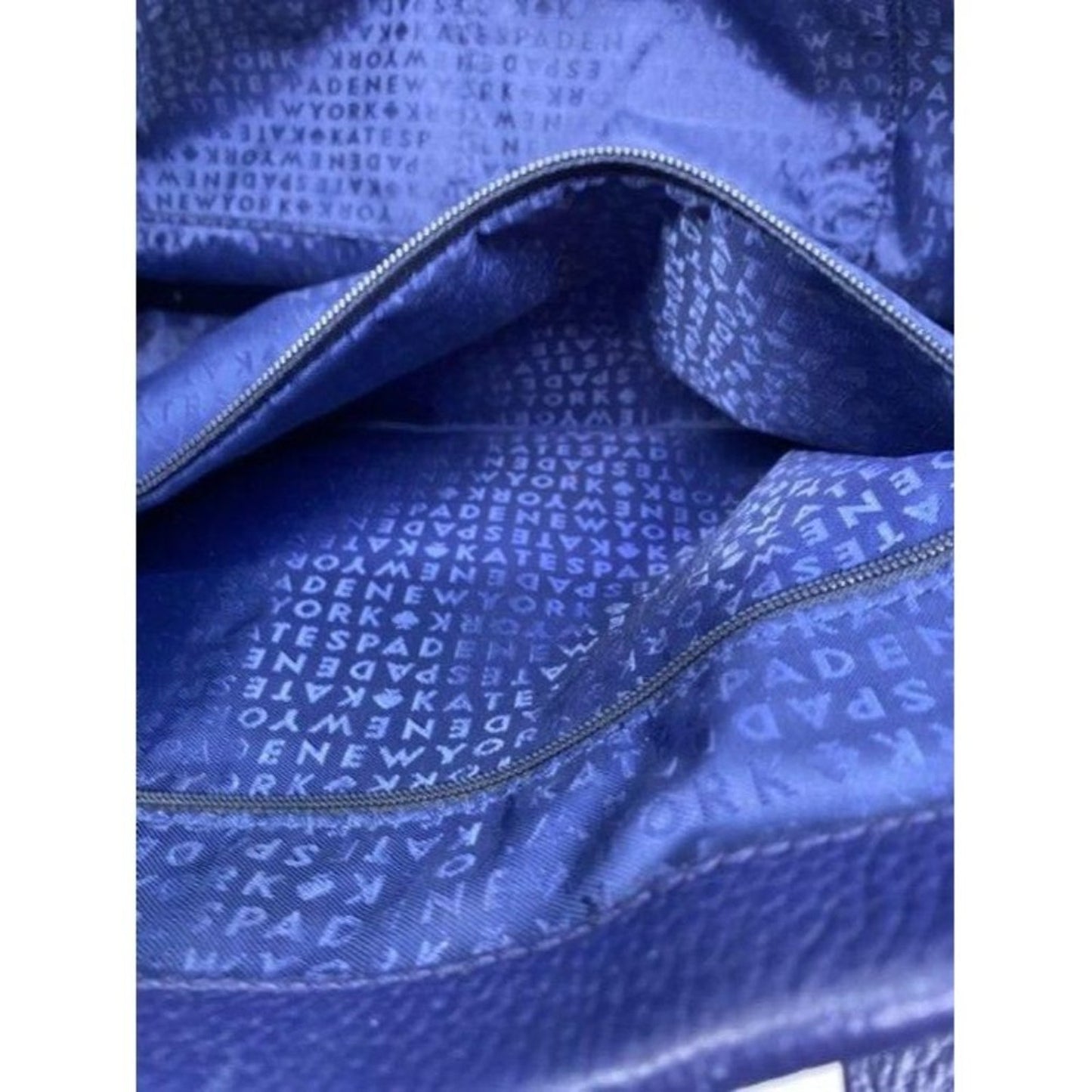 kate spade creamblue fabric shoulder bag
