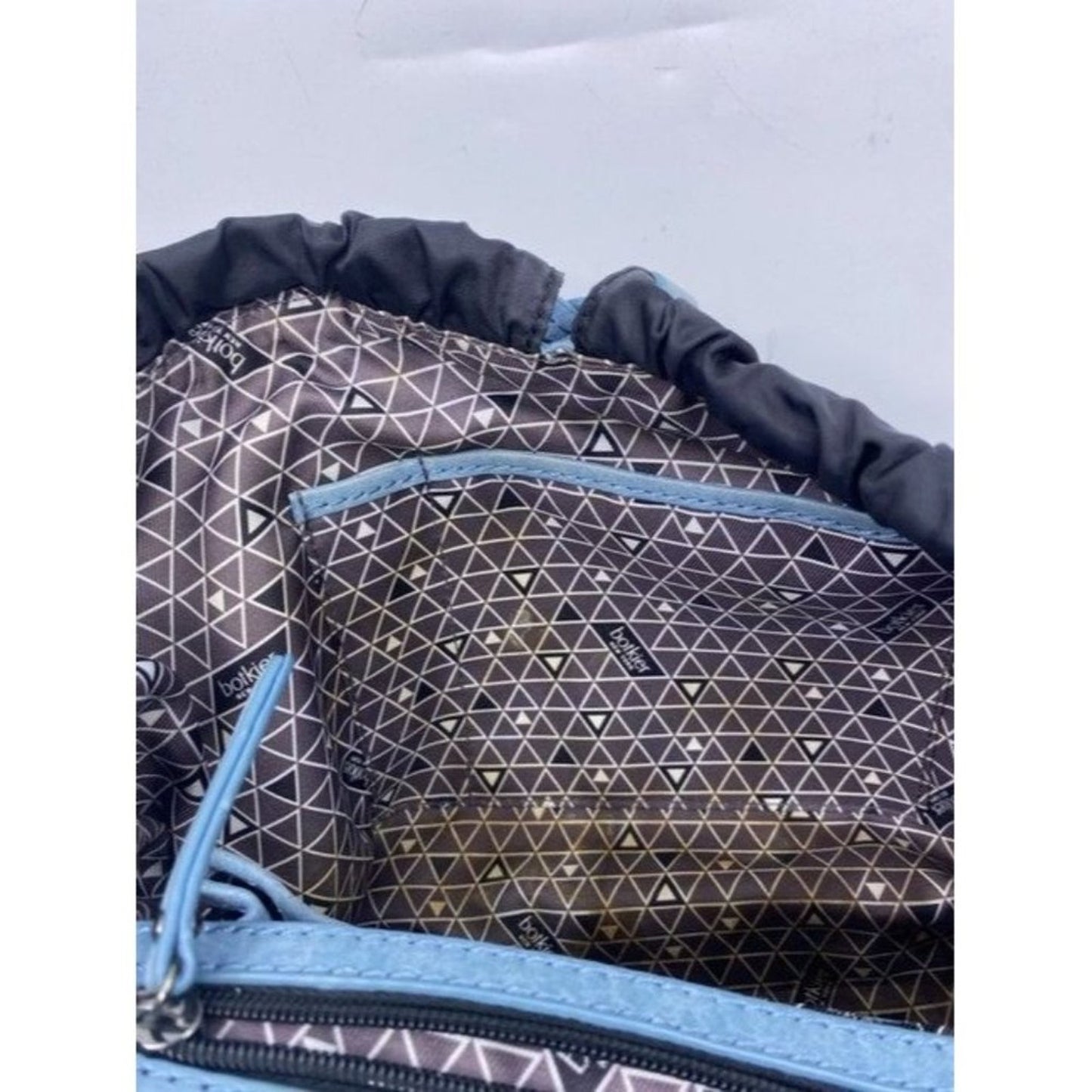 Botkier Warren Navy Bluegunmetal Leather Backpack