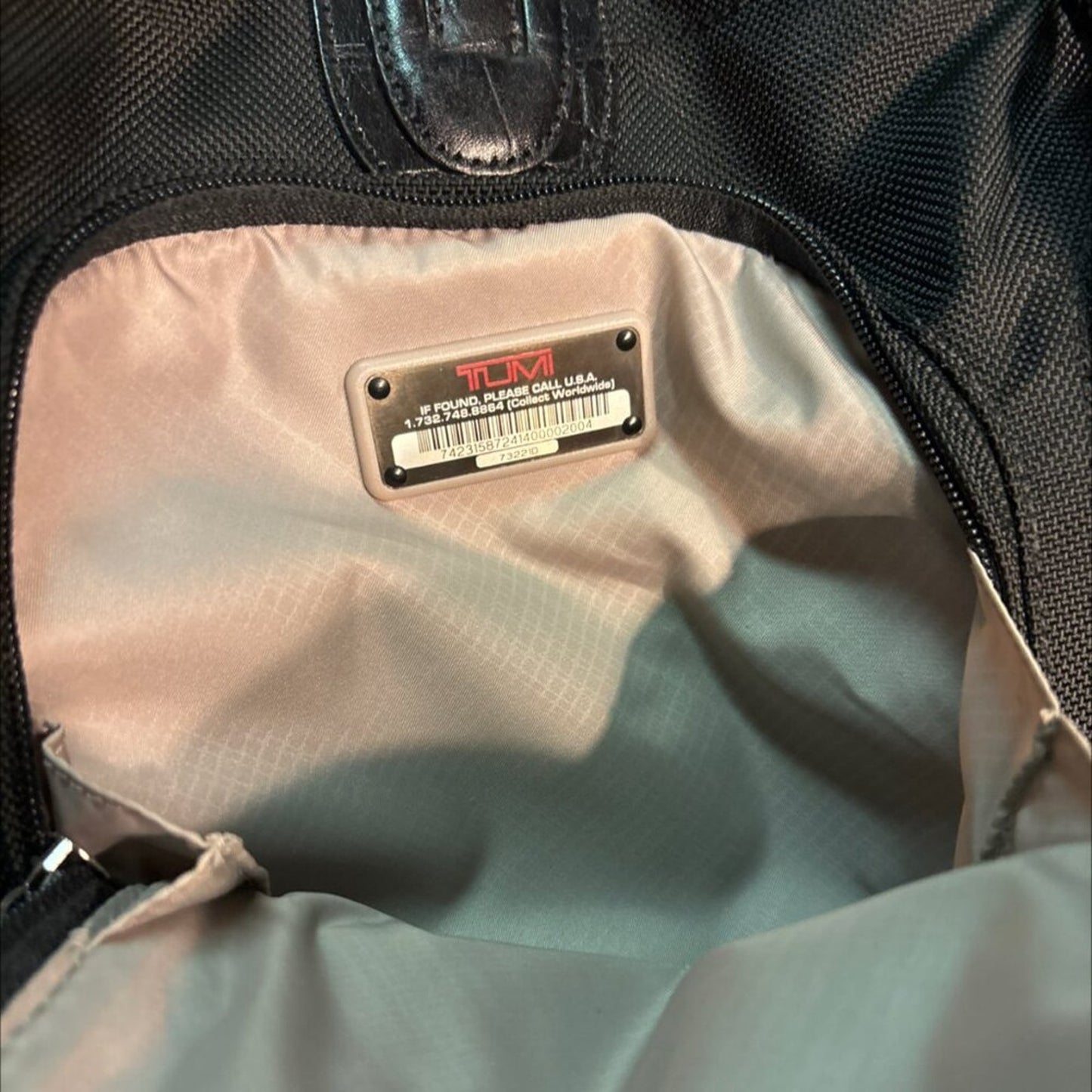 Tumi Black Nylon & Leather Duffle Travel Bag