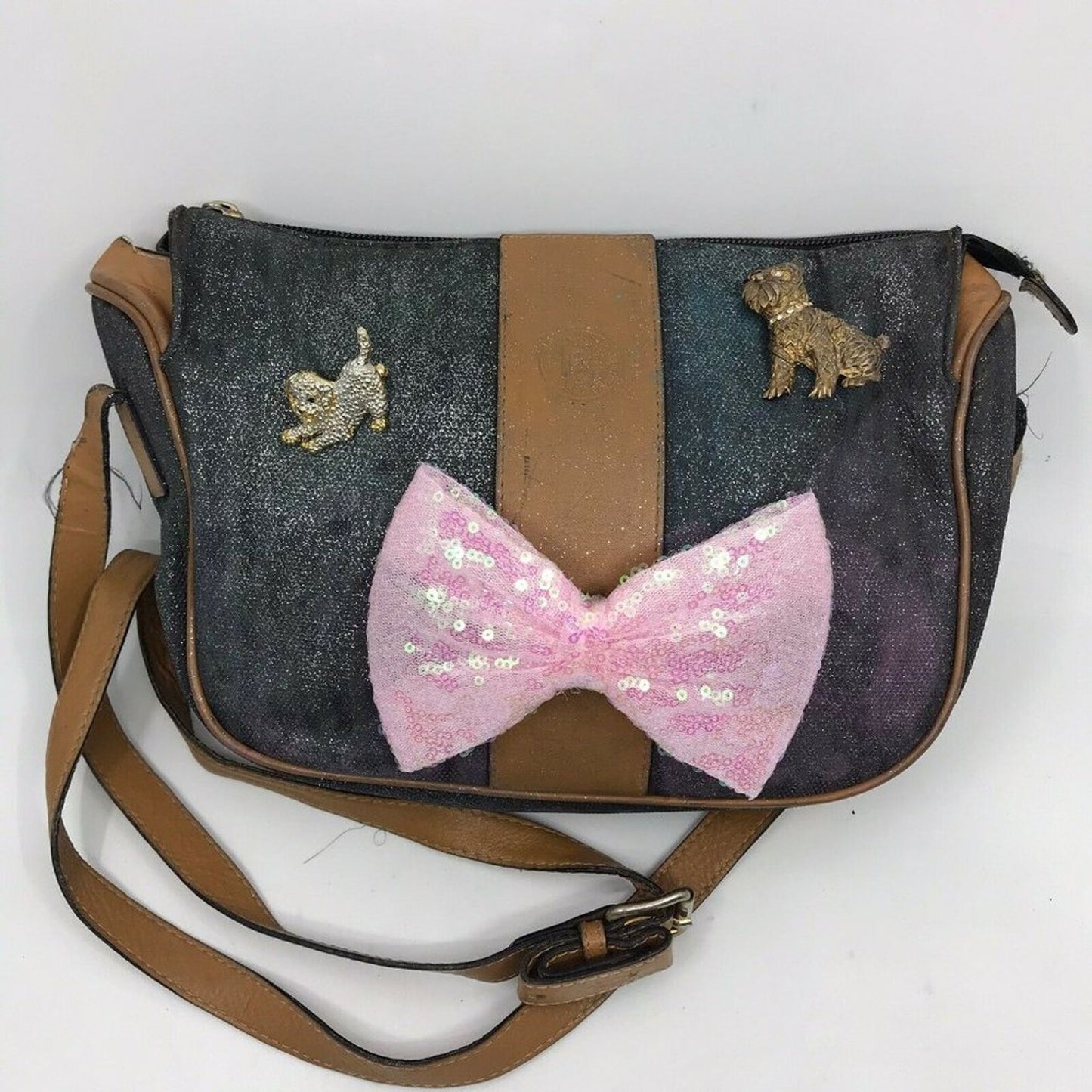 Fendi Vintage Bag Customized w/ Bow and Dog
