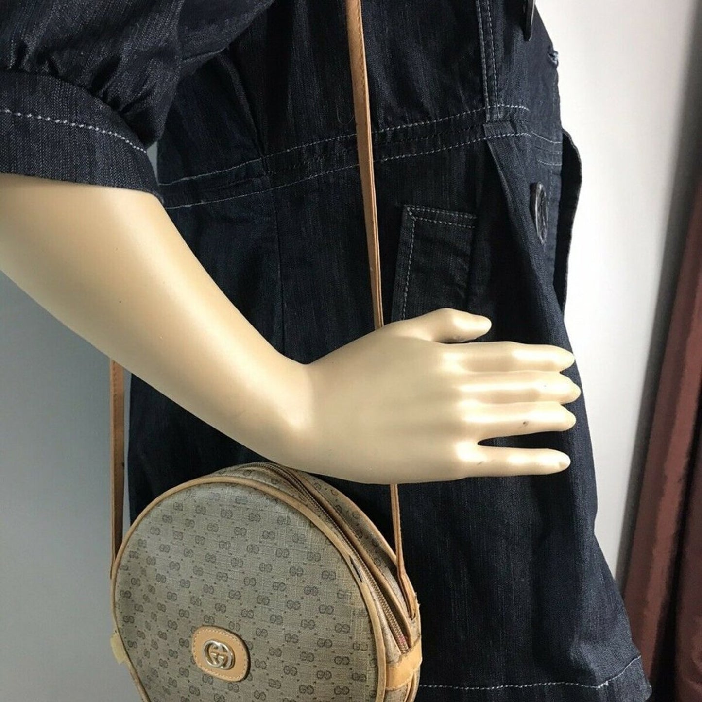 Vintage GUCCI Shoulder Bag All Over Logo Design