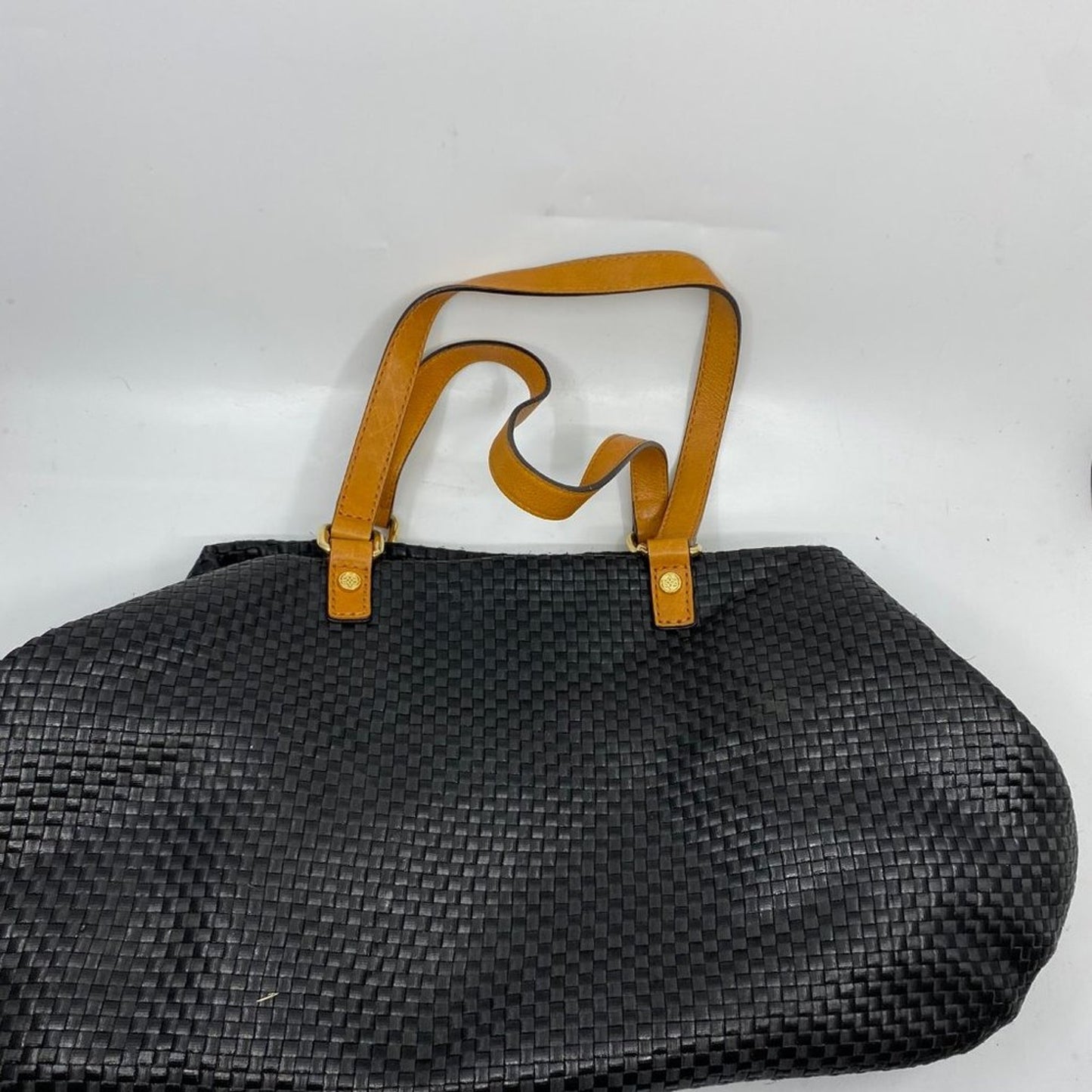 Antonio Melani Black Leather Shoulder Bag