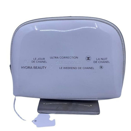 Chanel White Sublimage make up bag