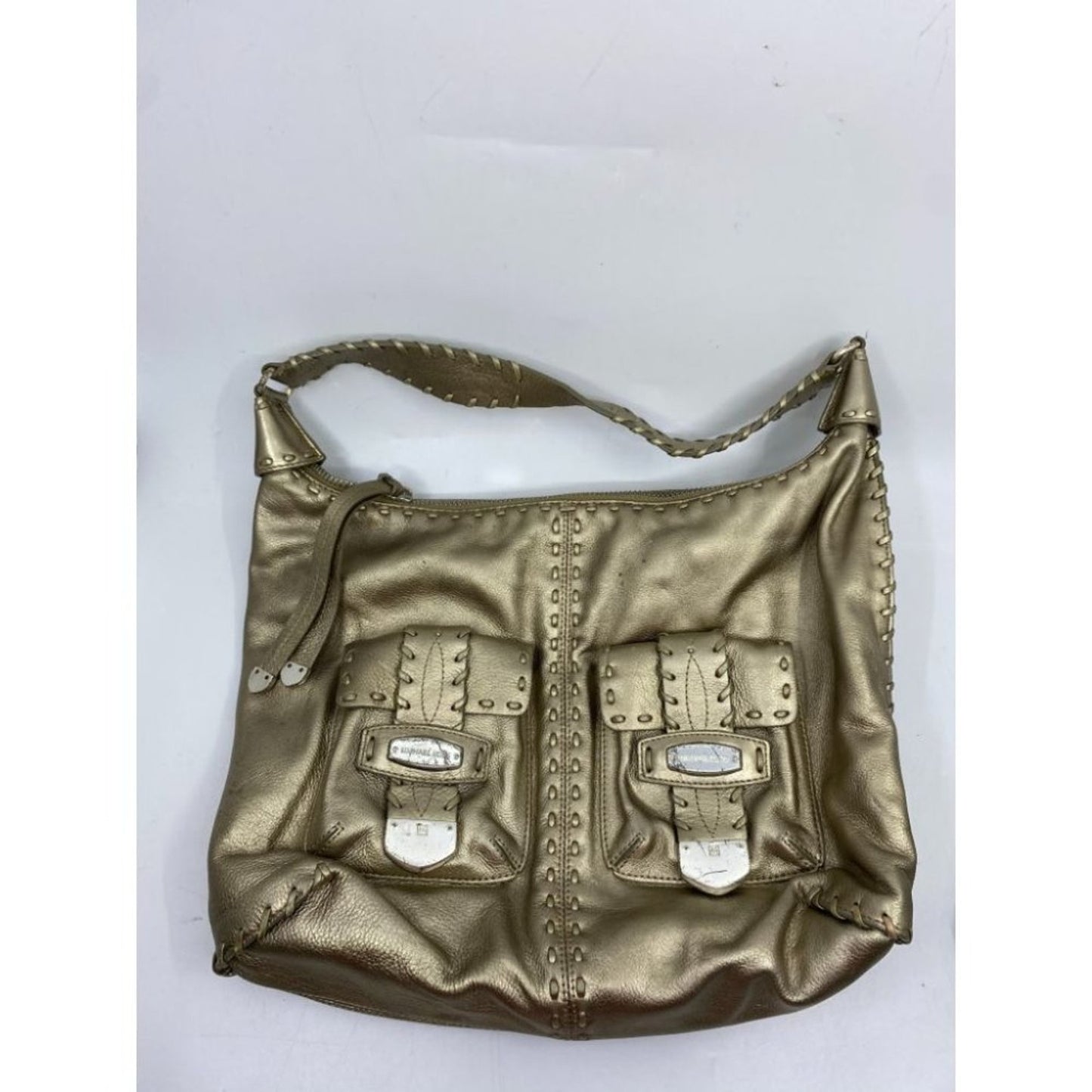 Michael Kors Lamb Leather Gold Shoulder Hand Bag