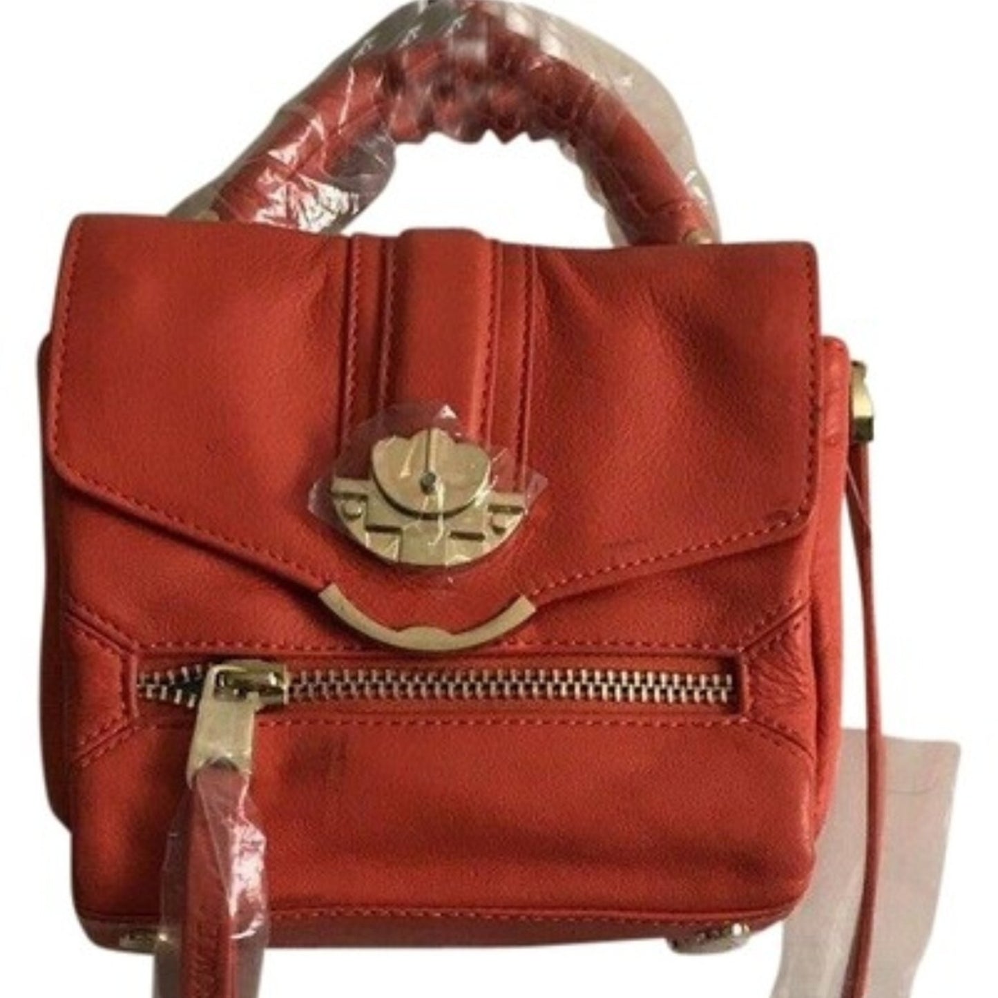 Cynthia Rowley Bright Red-Orange Mini Crossbody Ba