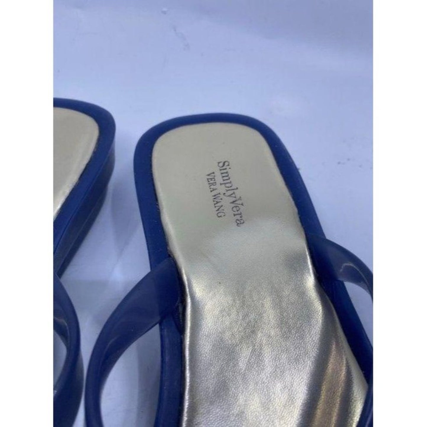 Simply Vera Vera Wang Blue Gold Sandals Size Us