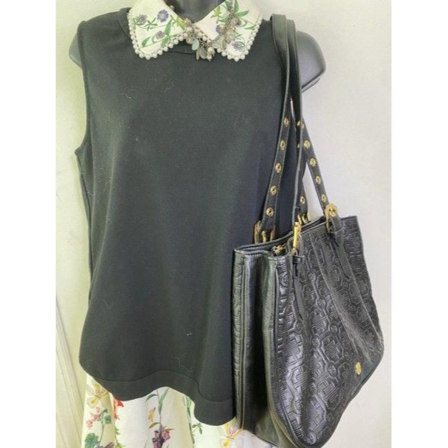 monet black shoulder bag
