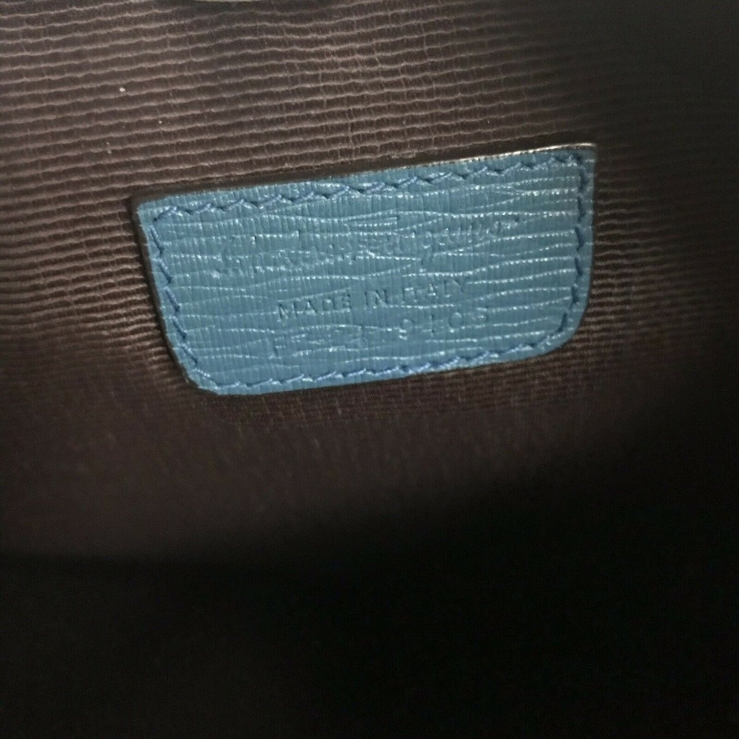 SALVATORE FERRAGAMO Unisex Blue Leather Document H