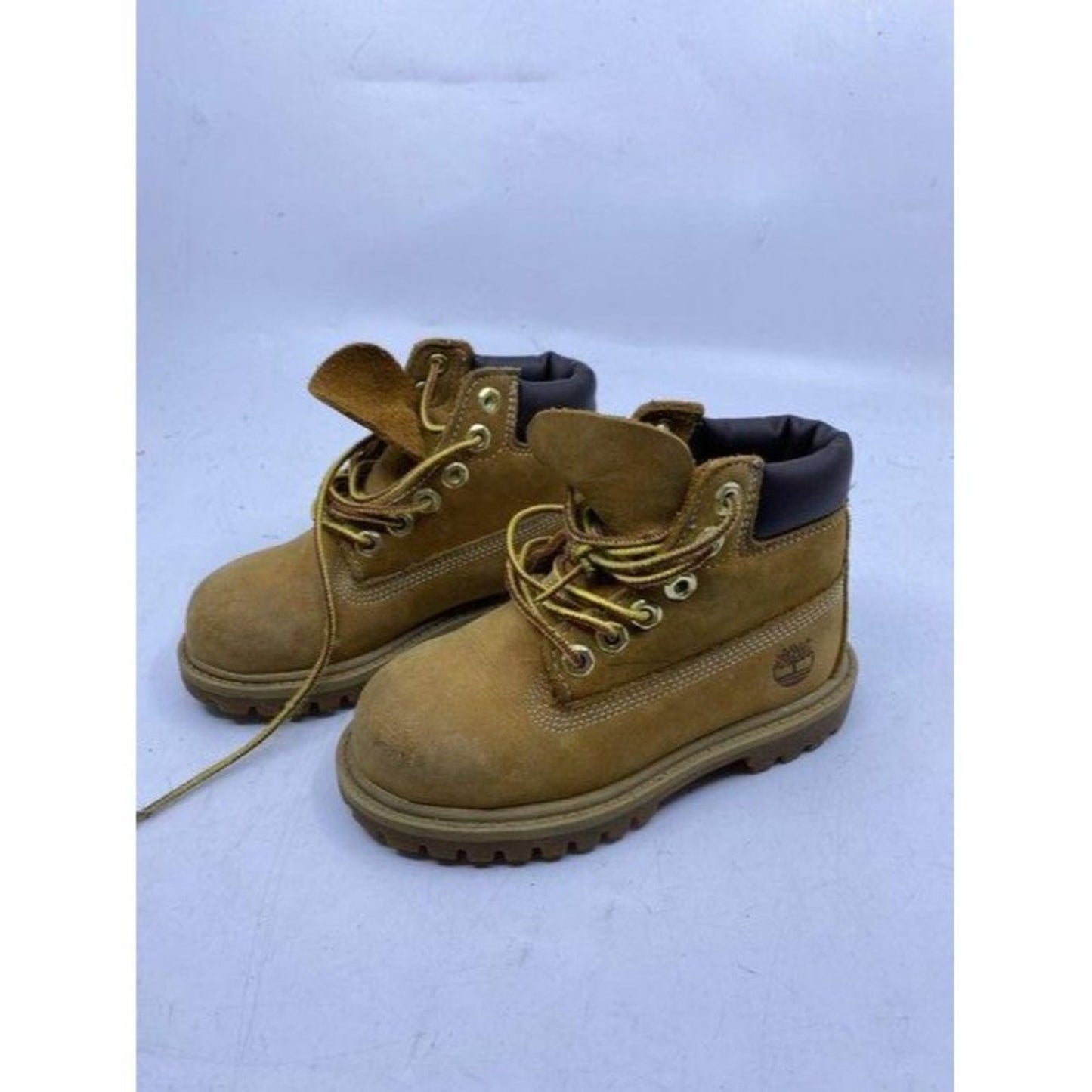 Timberland Tan Boys Leather Lace Up Great Conditio