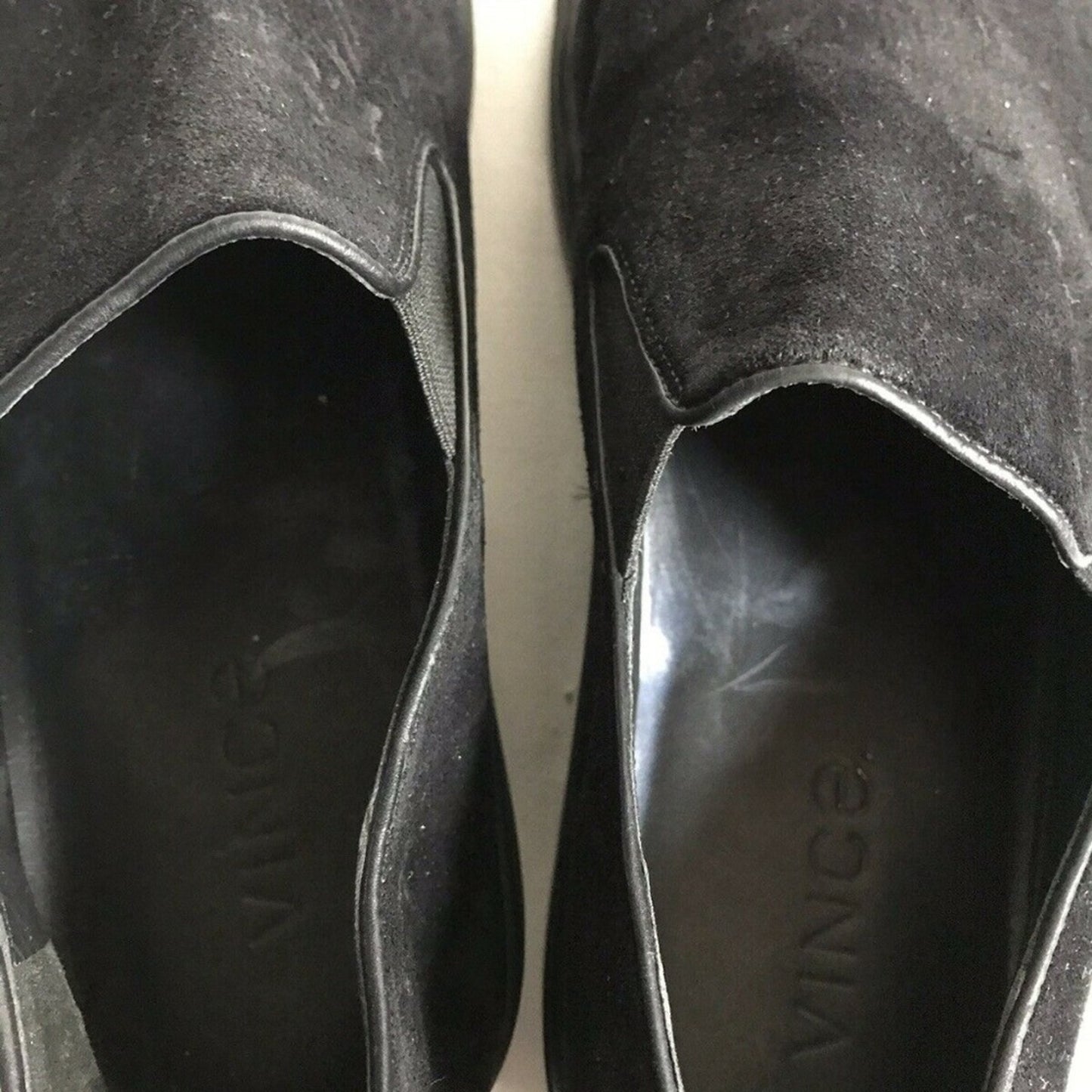 Vince Black Suede Loafers Size 9