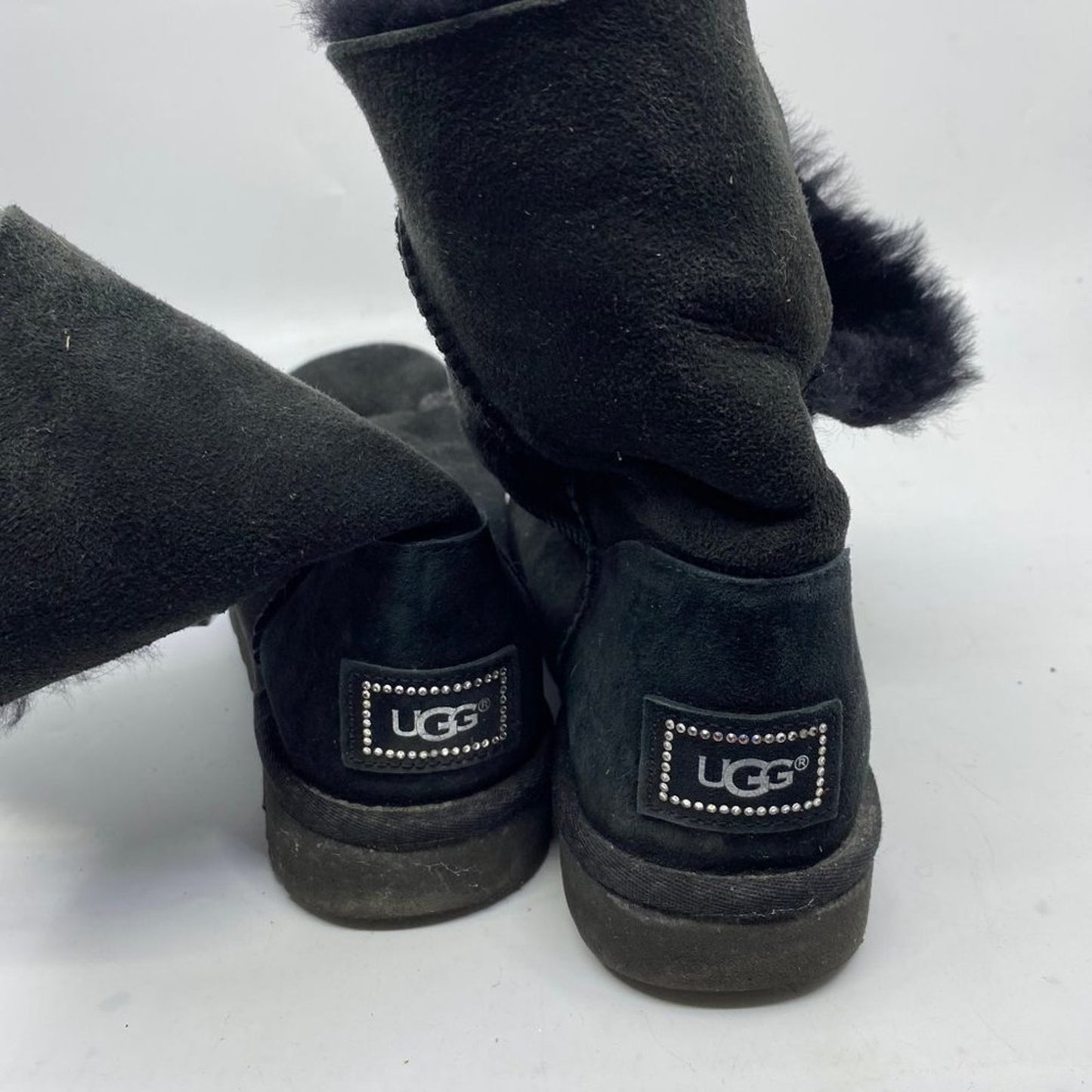 UGG Australia Jeweled Accent Black Boots Size 8