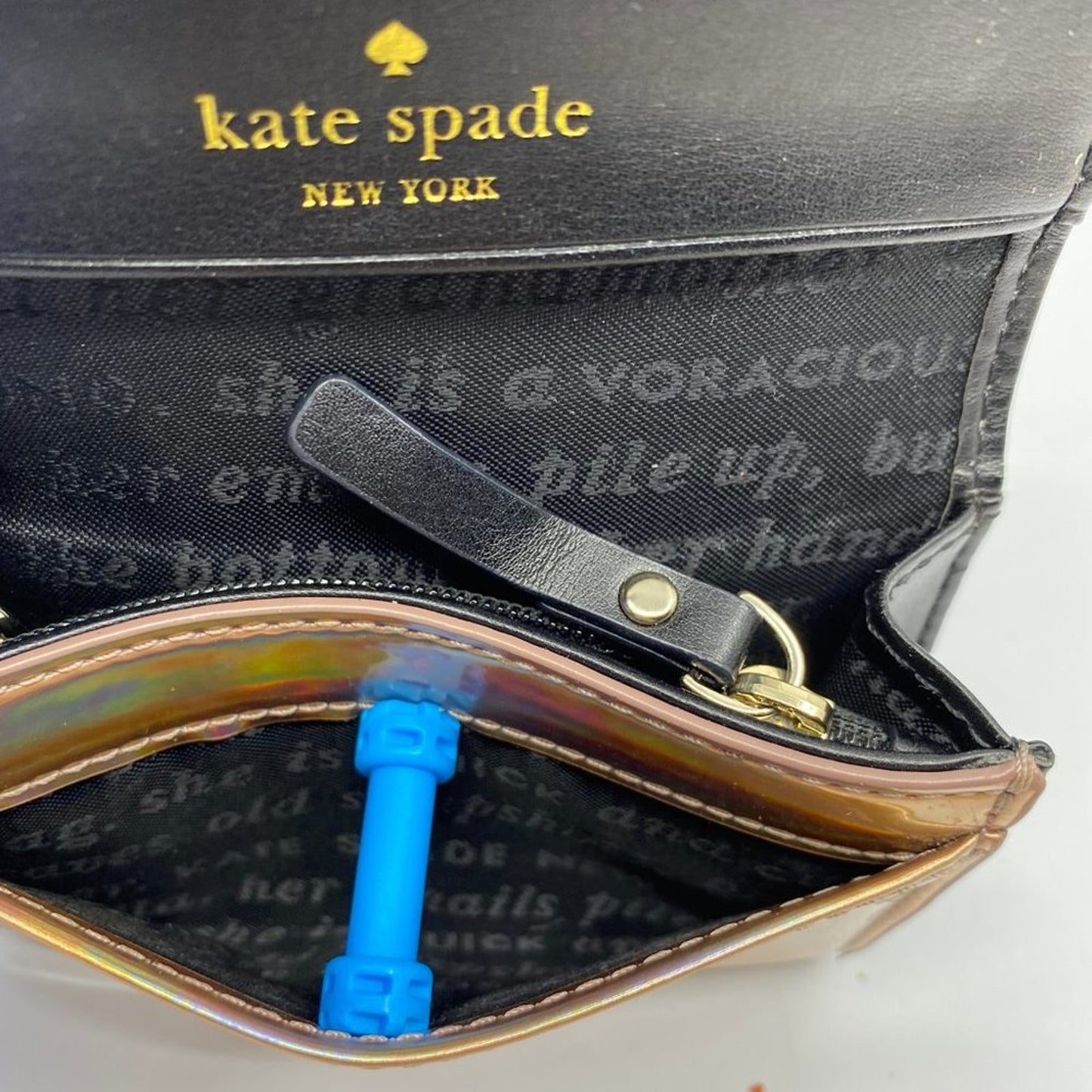 Kate Spade Golden Shiny Leather Wallet