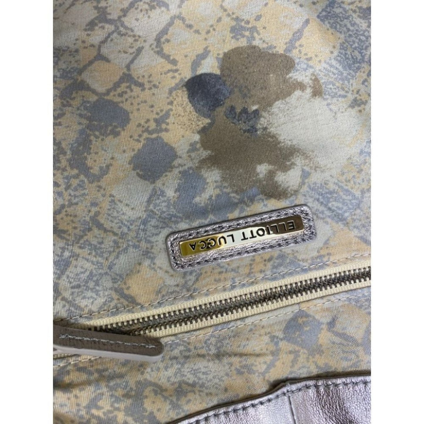 Elliott Lucca Silver Large Leather Shoulder Bag
