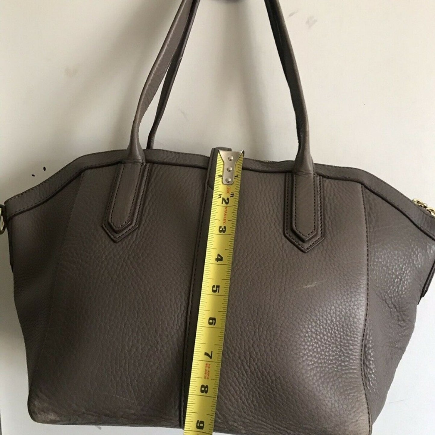 J Crew Large Light Brown Leather Trapeze Tote