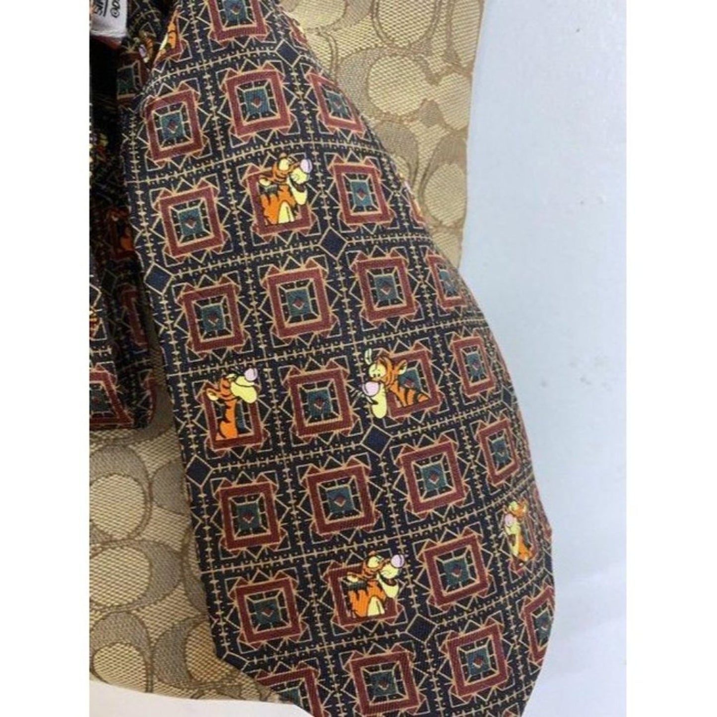 coach w all over logo w add on pooh beige brown ja