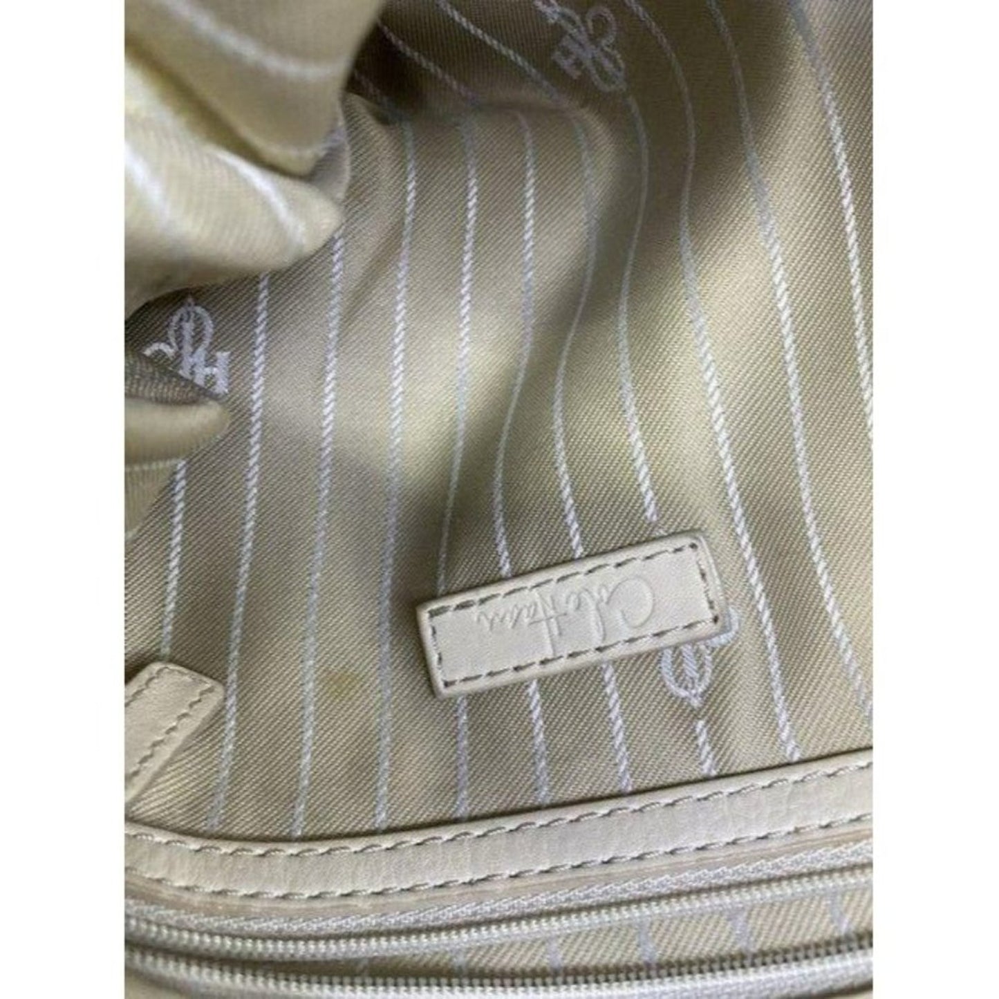cole haan xl cream leather shoulder bag